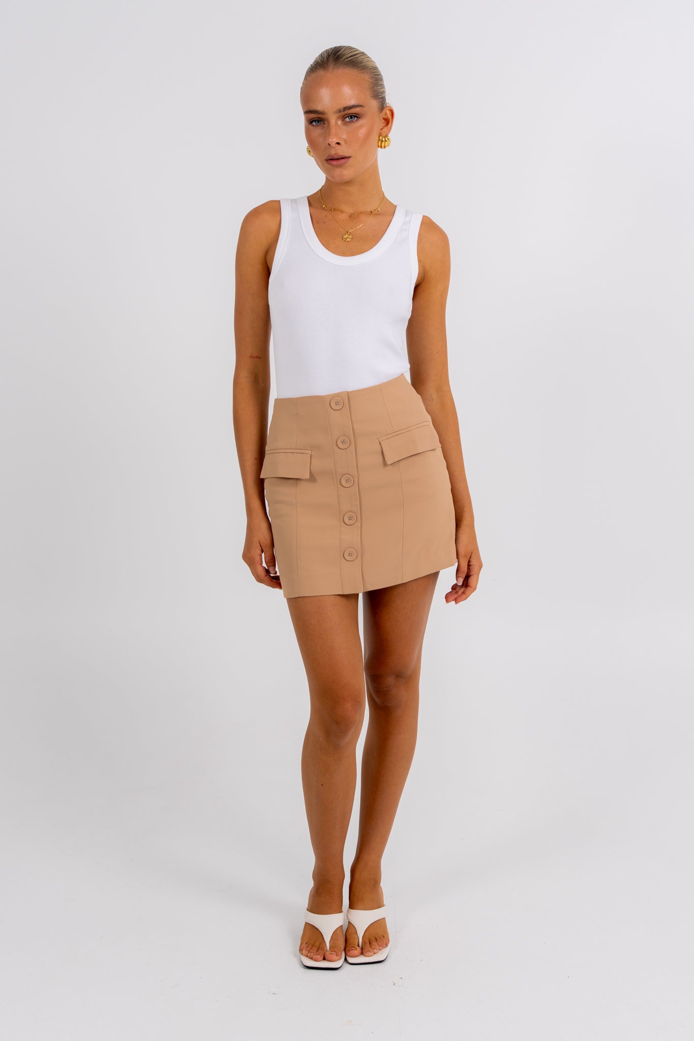 Haider Mini Skirt Beige