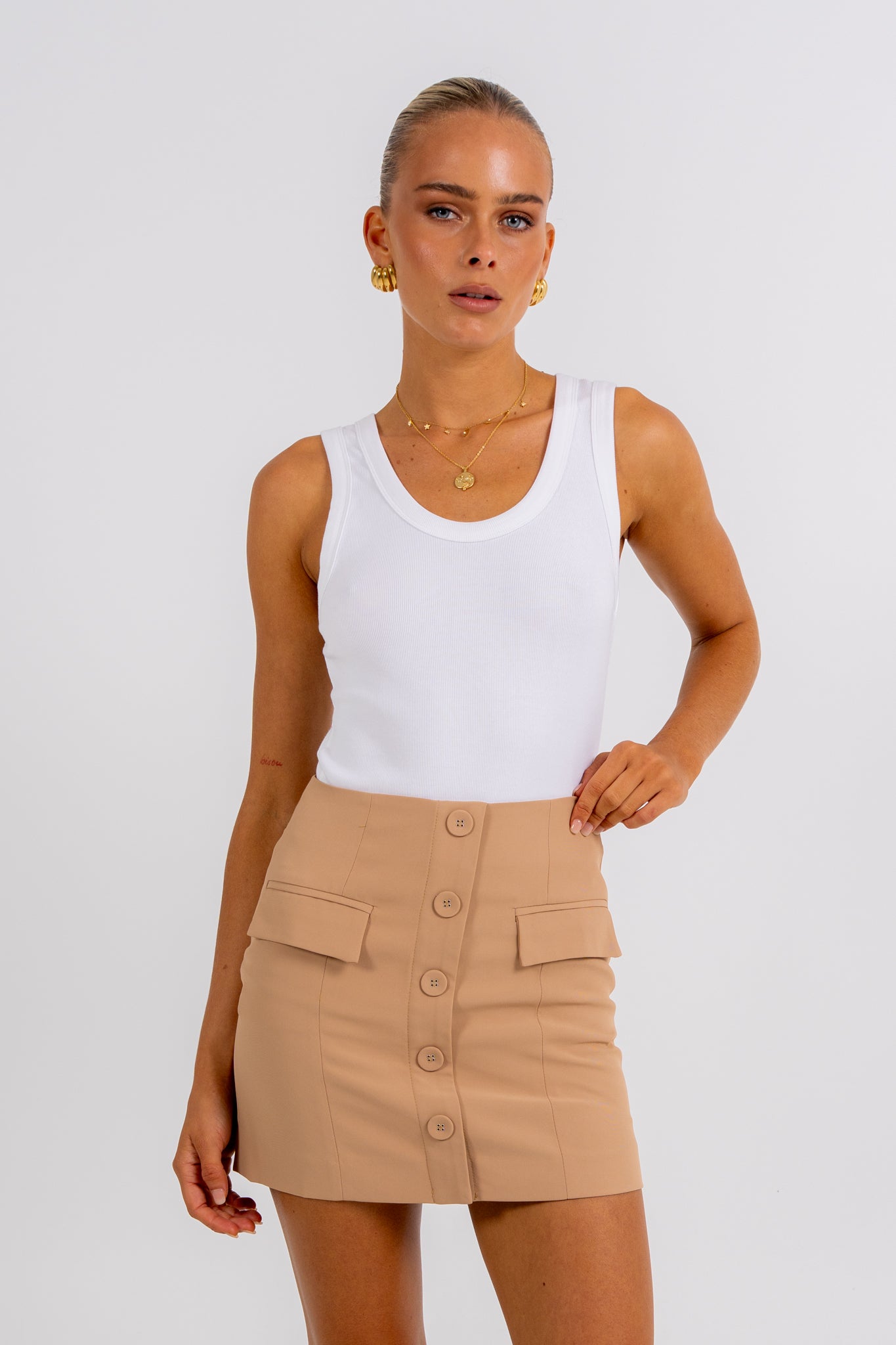 Haider Mini Skirt Beige