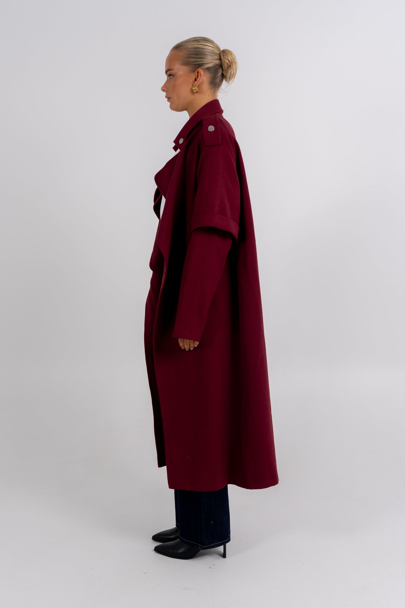 Sarah Trench Coat  Burgundy