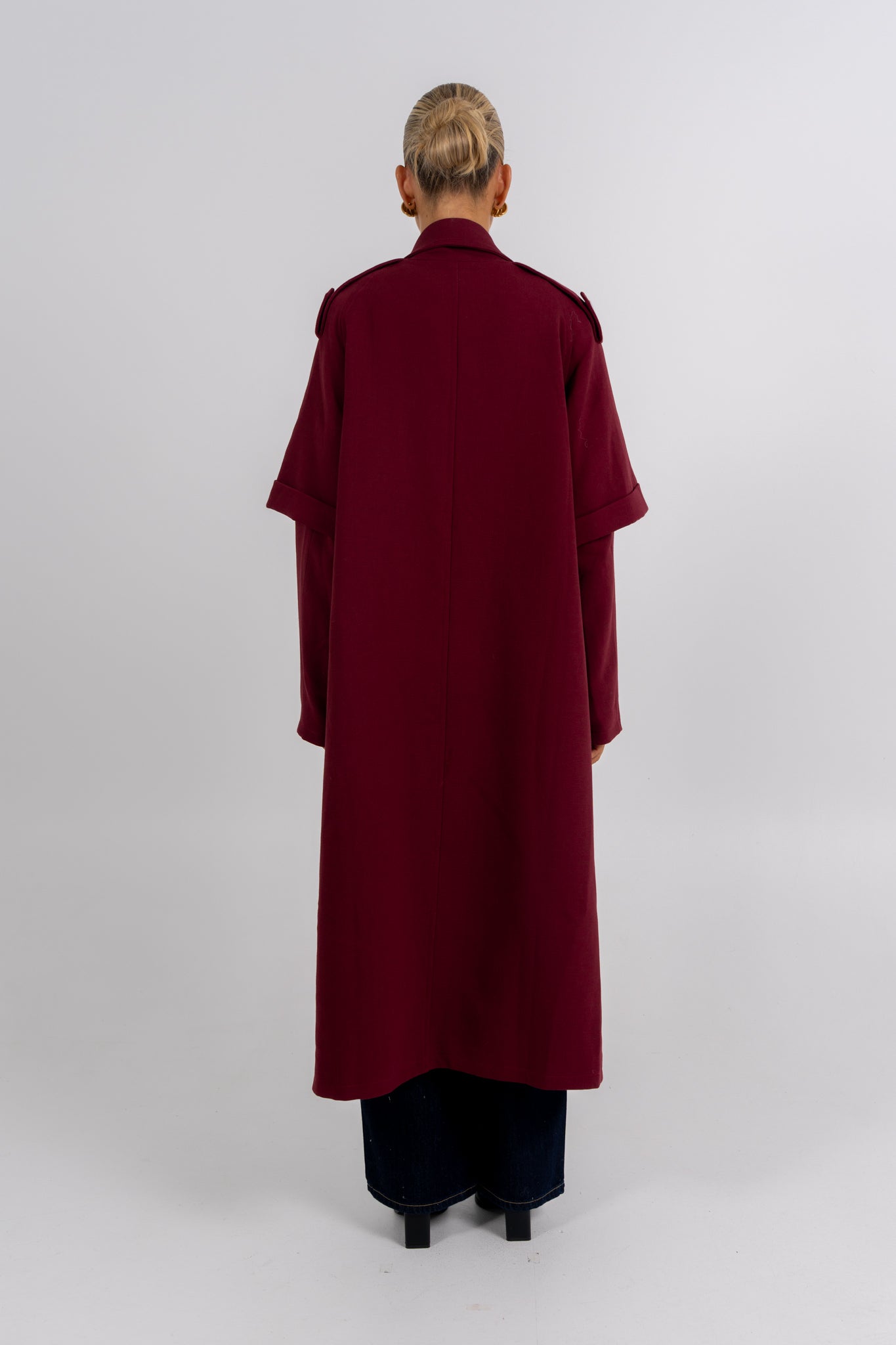 Sarah Trench Coat  Burgundy