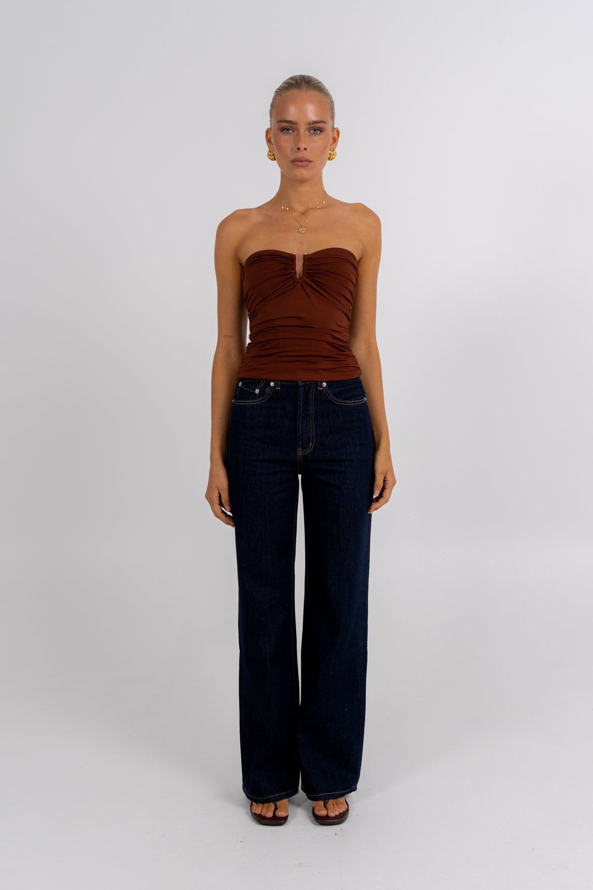 Bannie Strapless Top Chocolate