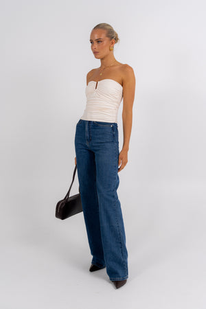 Bannie Strapless Top Cream