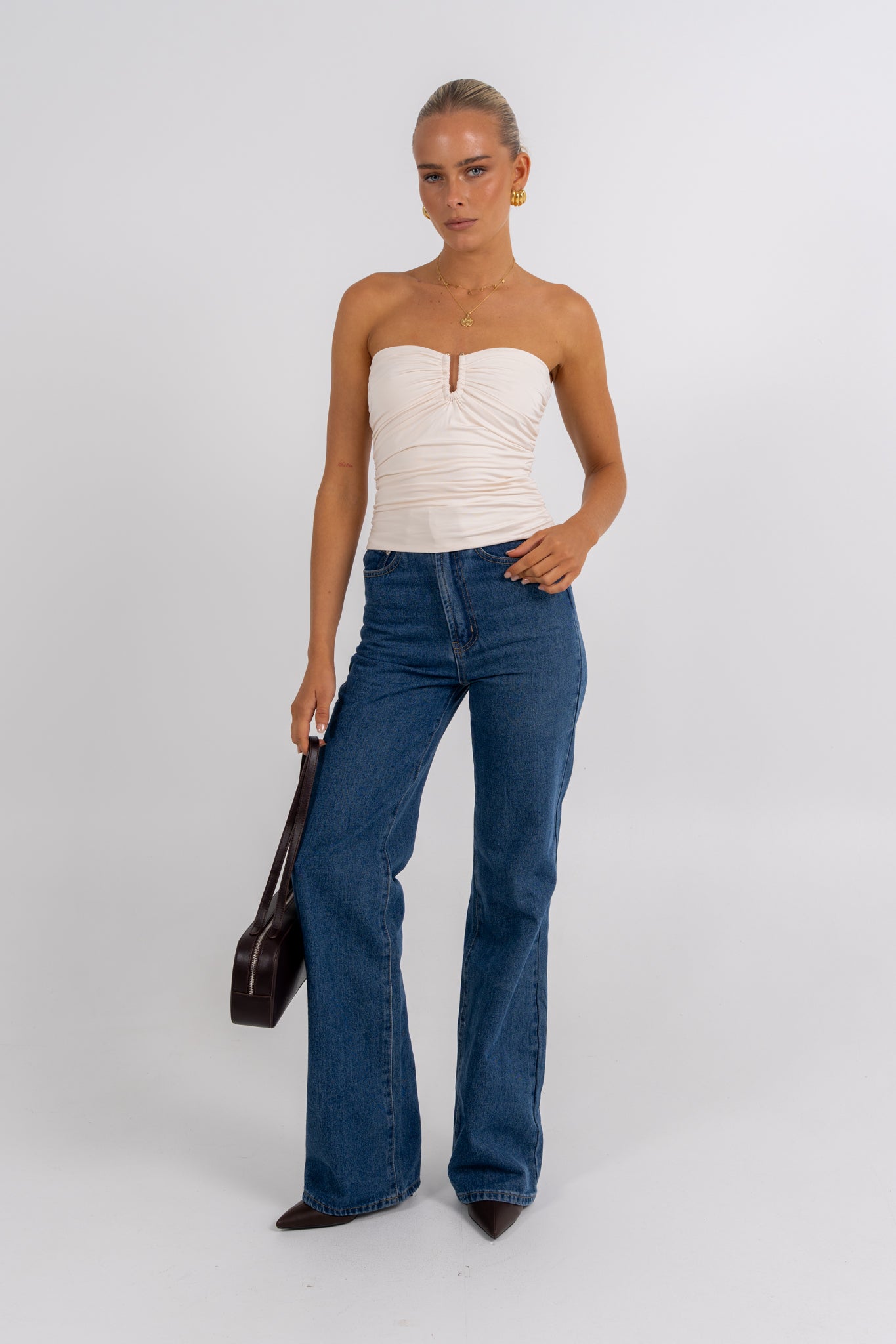 Bannie Strapless Top Cream