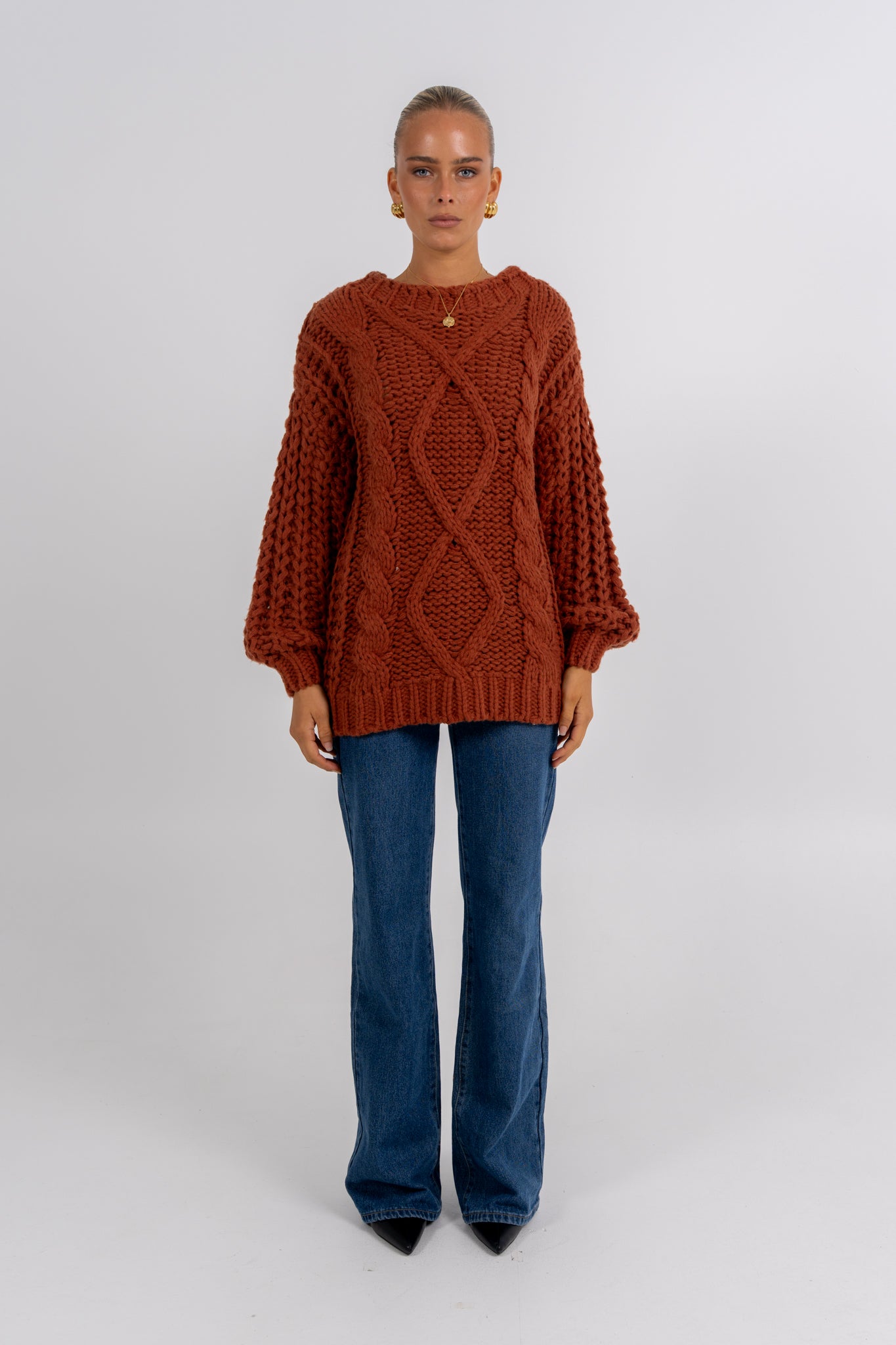Nuriah Knit Jumper Rust