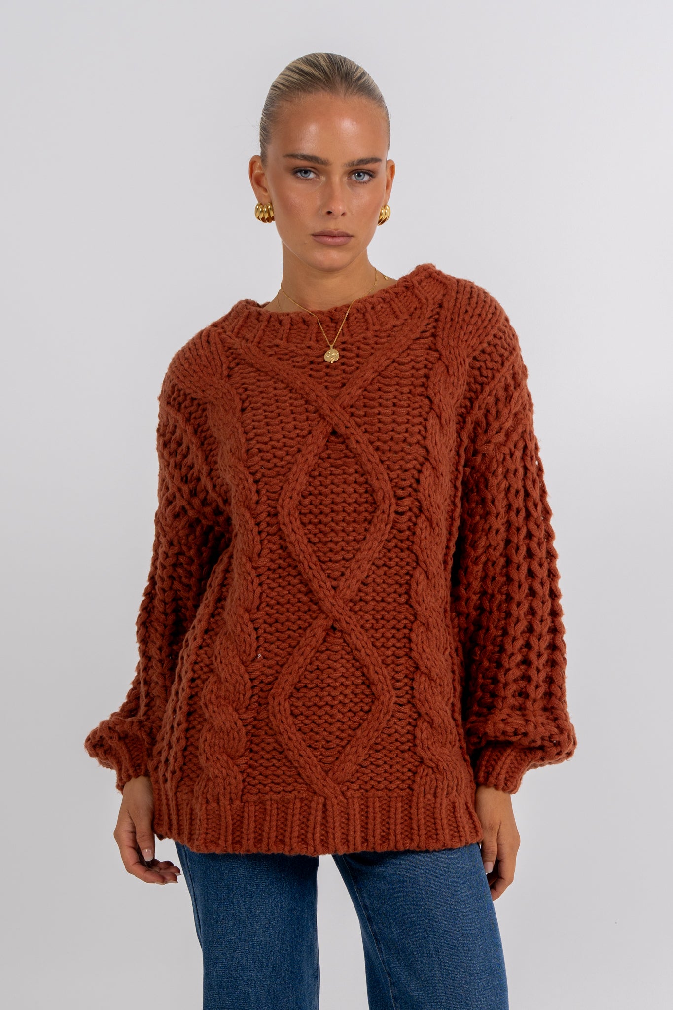 Nuriah Knit Jumper Rust