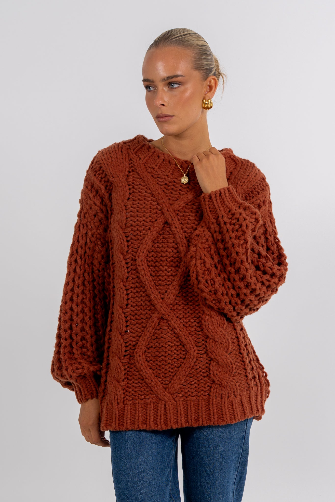 Nuriah Knit Jumper Rust