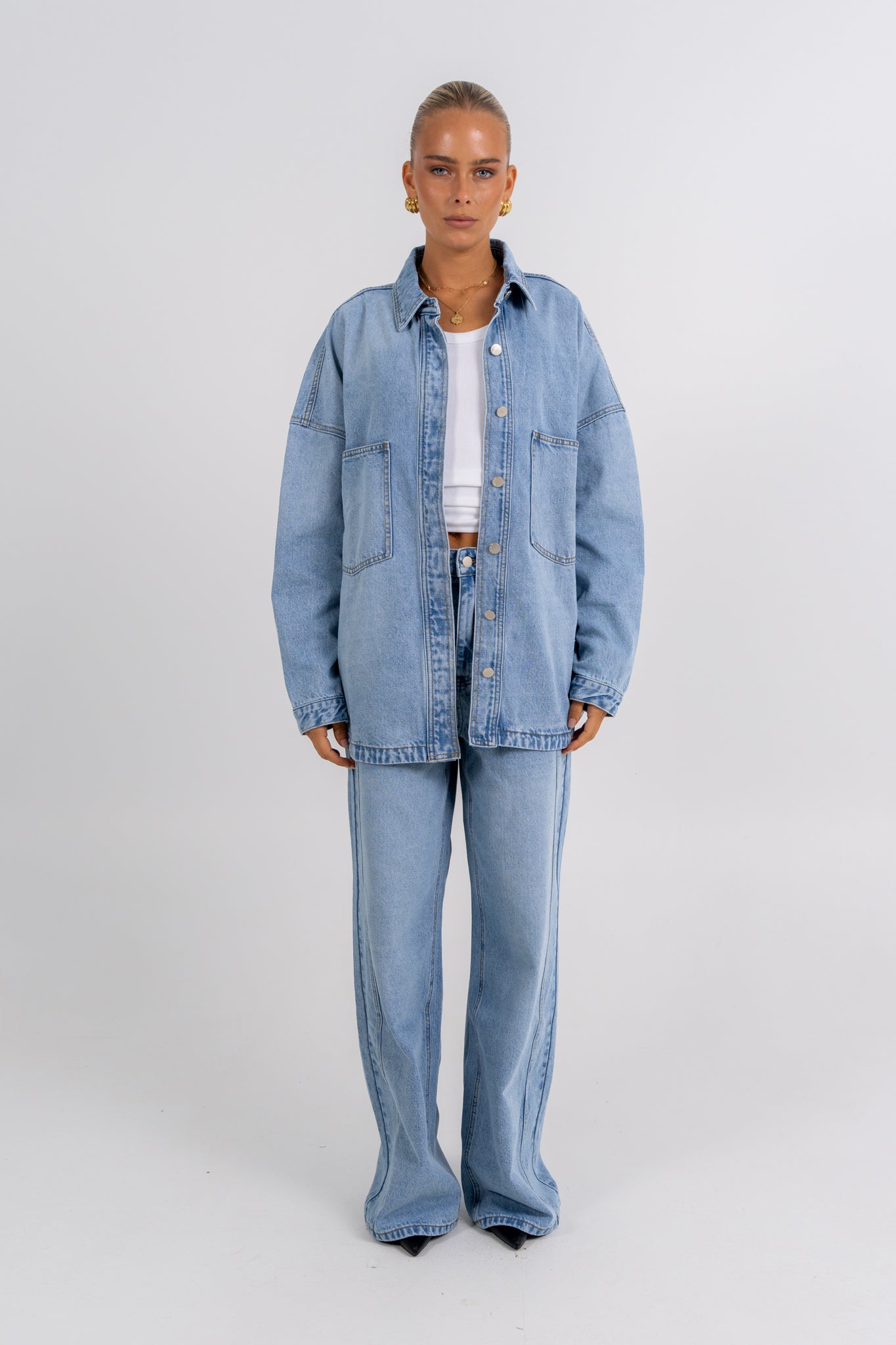 Janey Baggy Leg Jeans Light Vintage