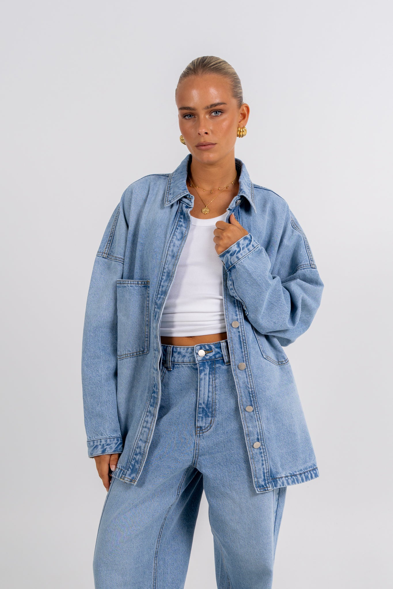 Janey Baggy Leg Jeans Light Vintage