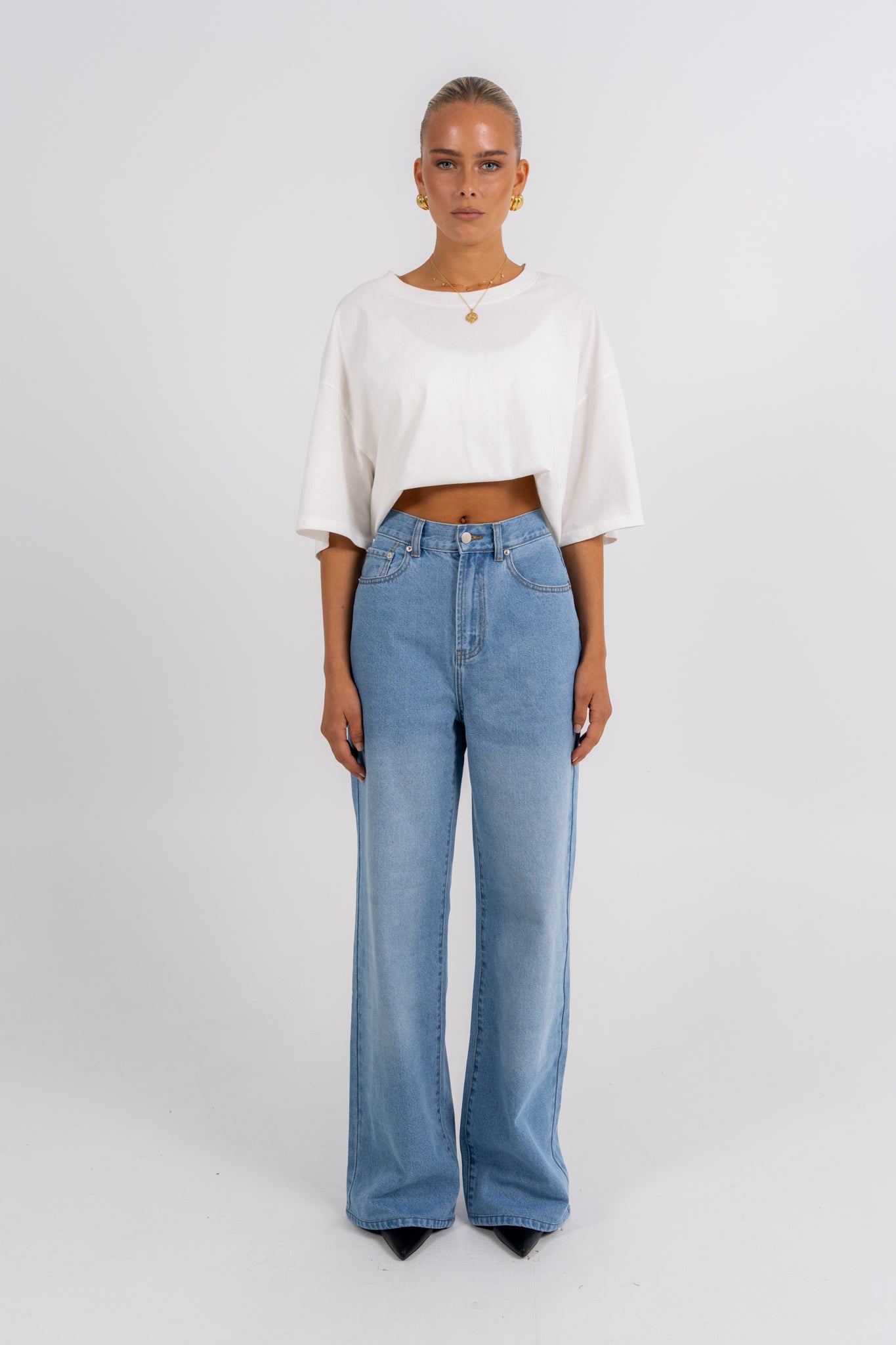 Carissa Wide Leg Jeans True Blue Wash