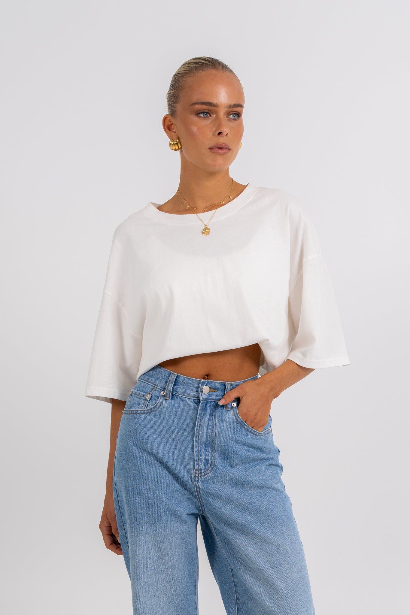 Carissa Wide Leg Jeans True Blue Wash