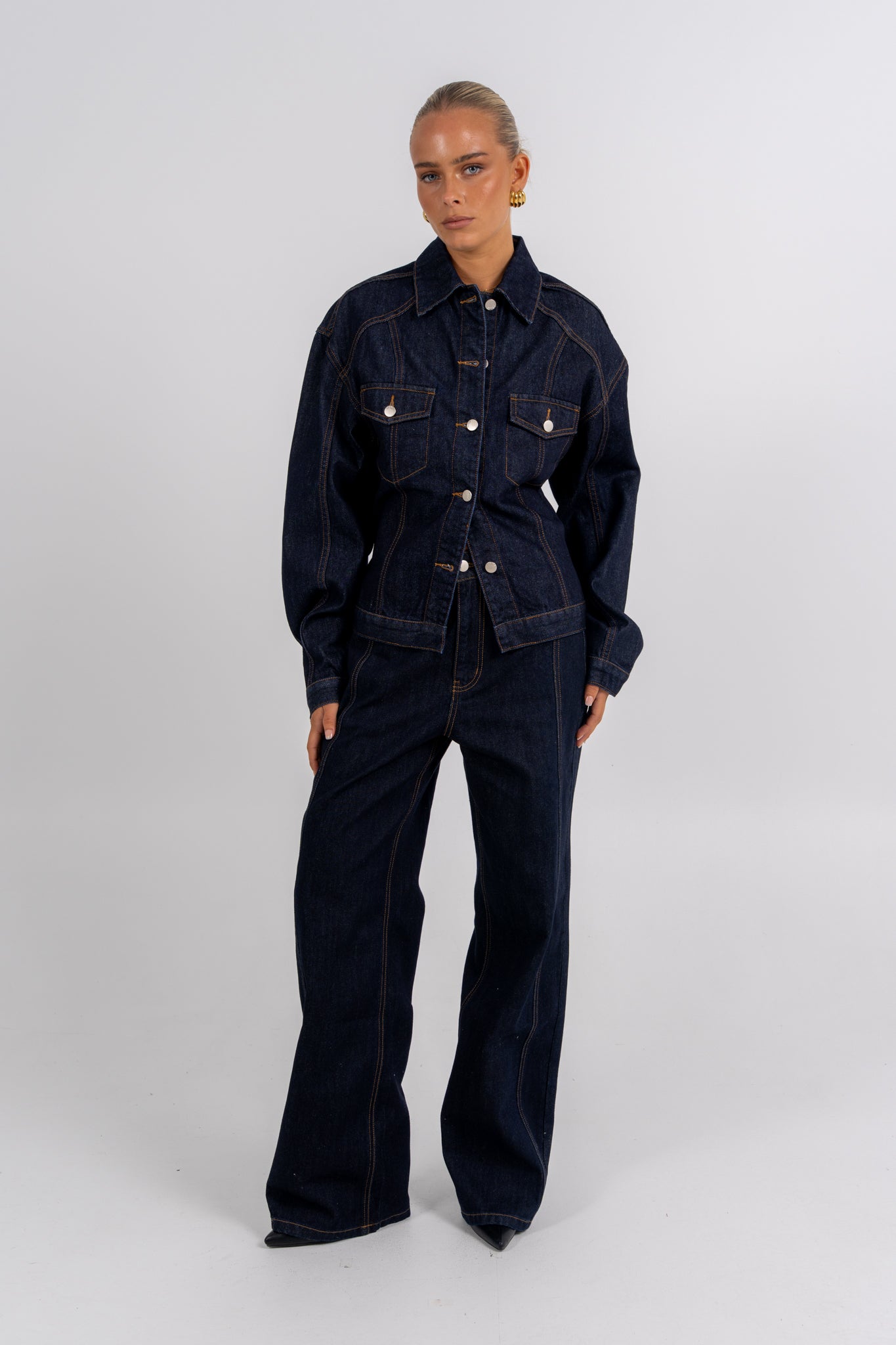 Janey Baggy Leg Jeans Indigo