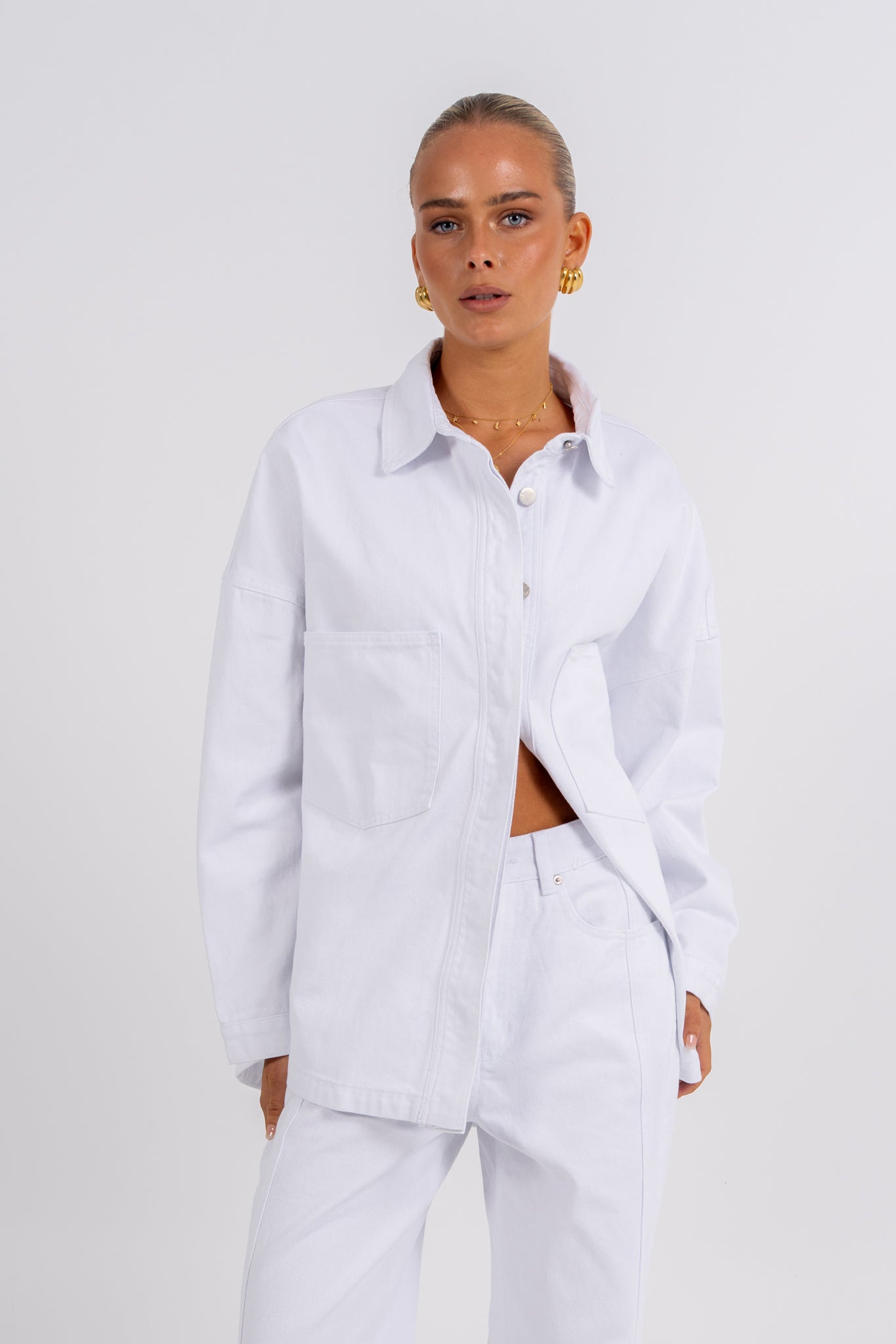 Ilou Denim Shirt White