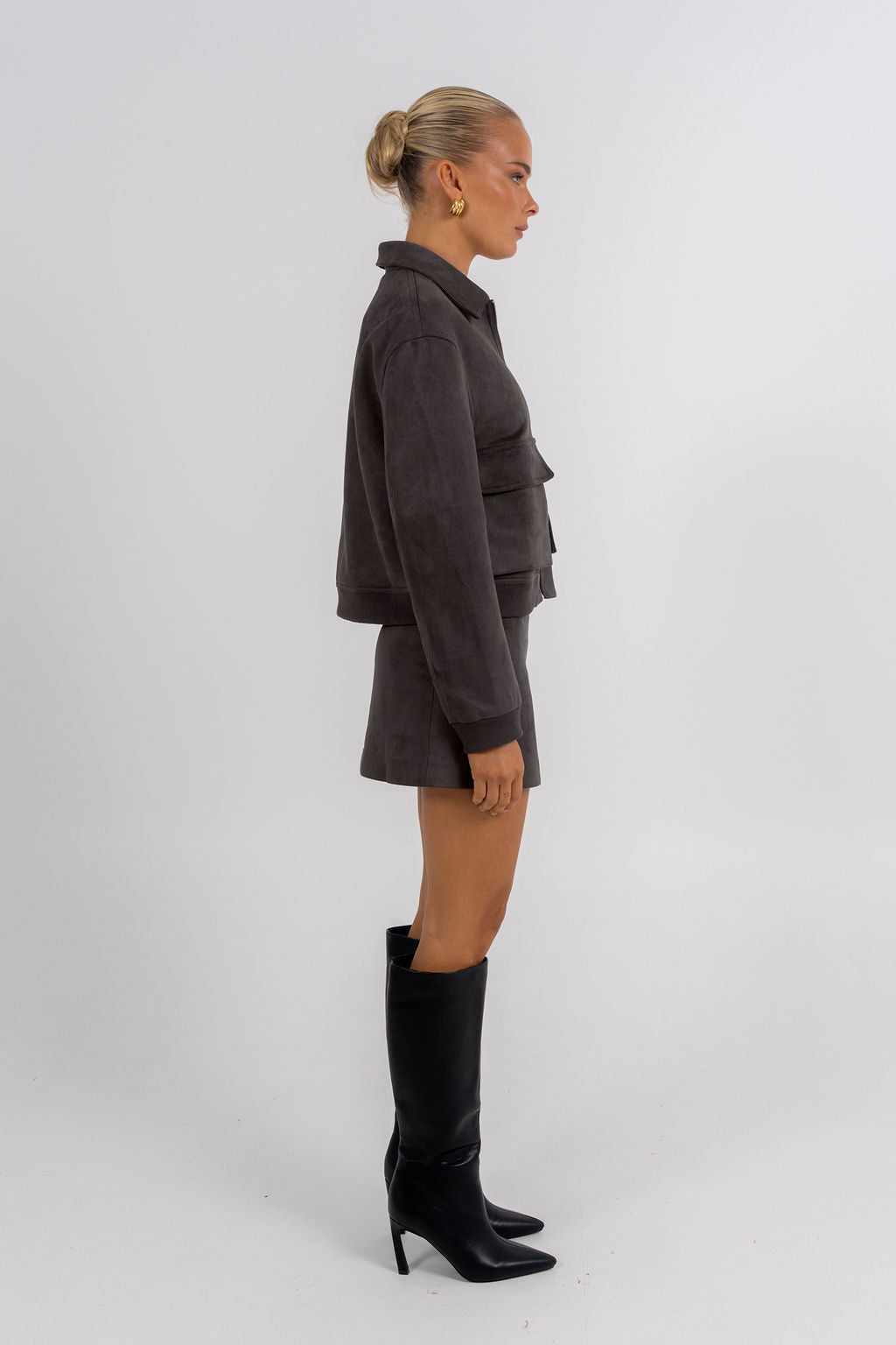 PRE ORDER Jetta Mini Skirt Charcoal