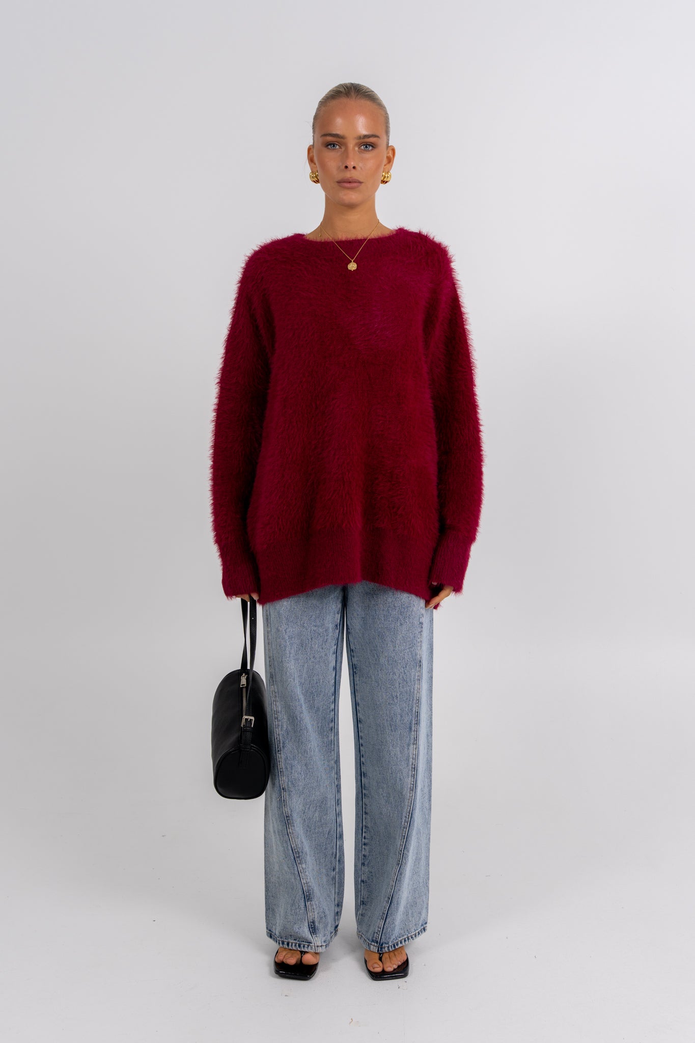 Willow Knit Jumper Burgundy