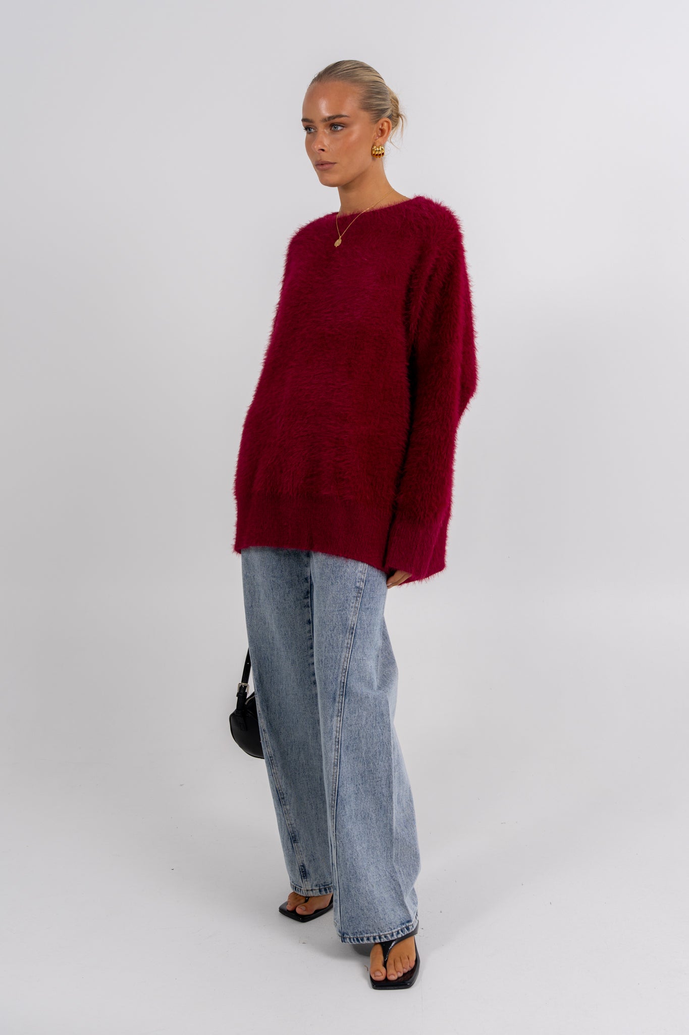 Willow Knit Jumper Burgundy