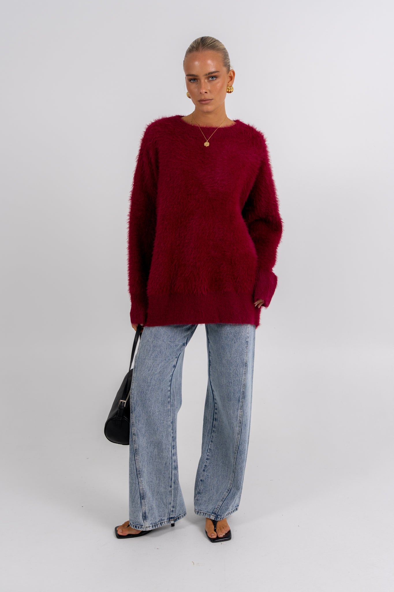 Willow Knit Jumper Burgundy