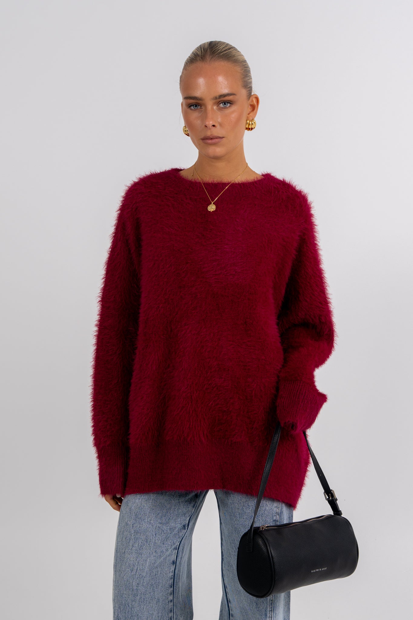 Willow Knit Jumper Burgundy
