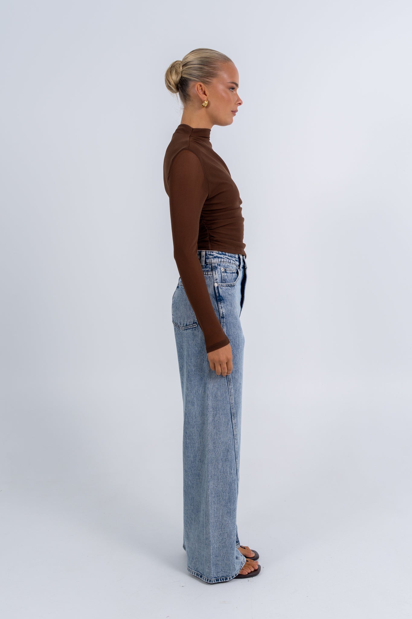 Dakitah Long Sleeve Top Brown