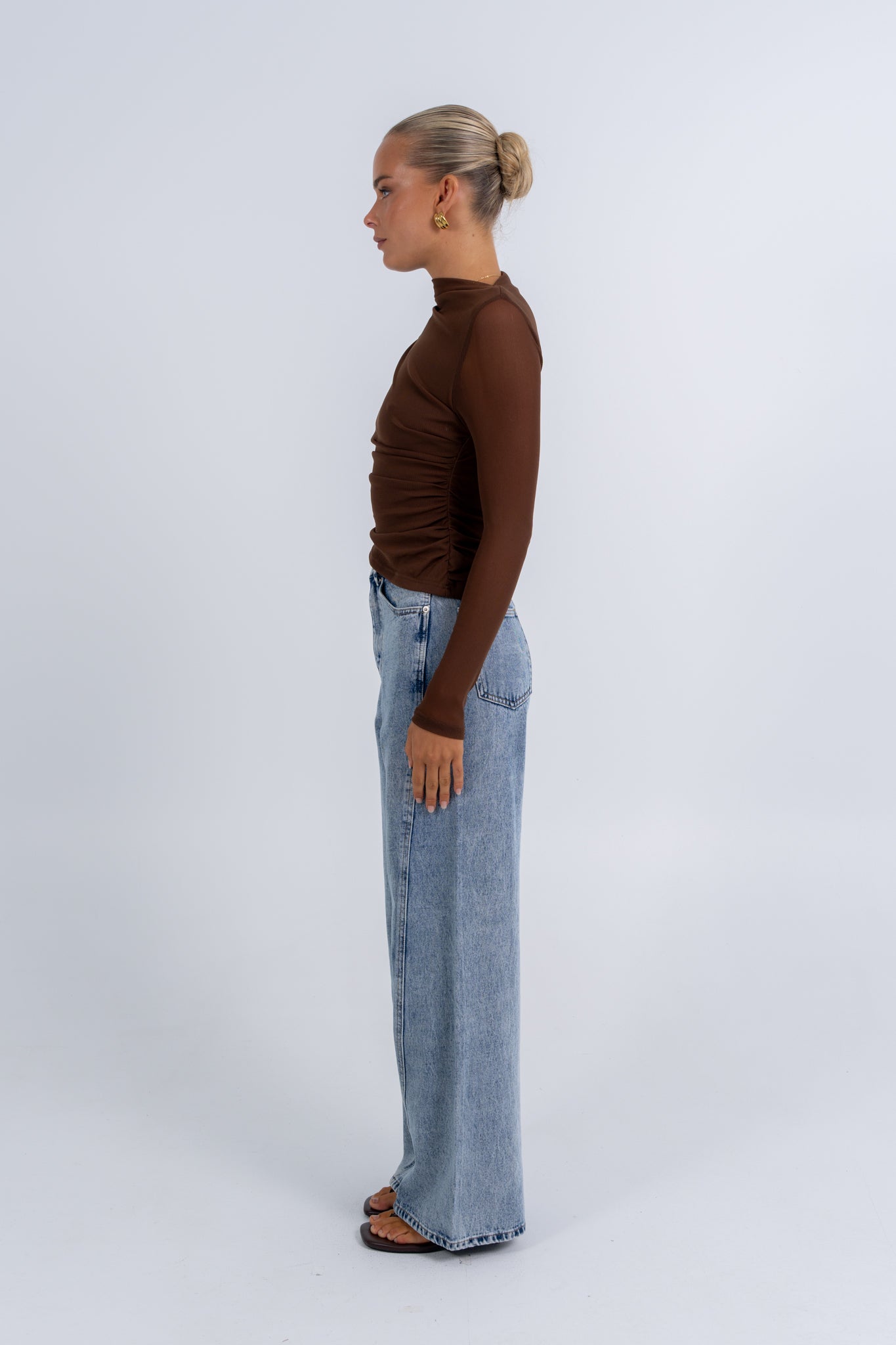Dakitah Long Sleeve Top Brown