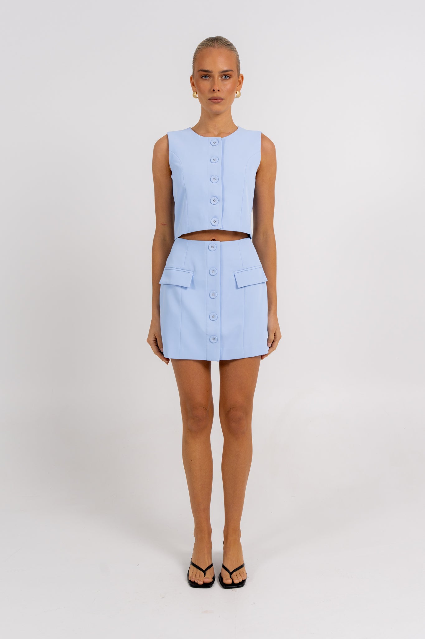 Haider Mini Skirt Cornflower Blue
