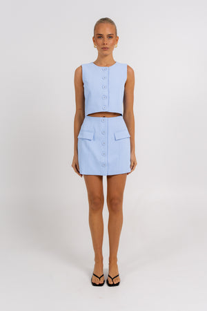 Daya Cropped Top Cornflower Blue
