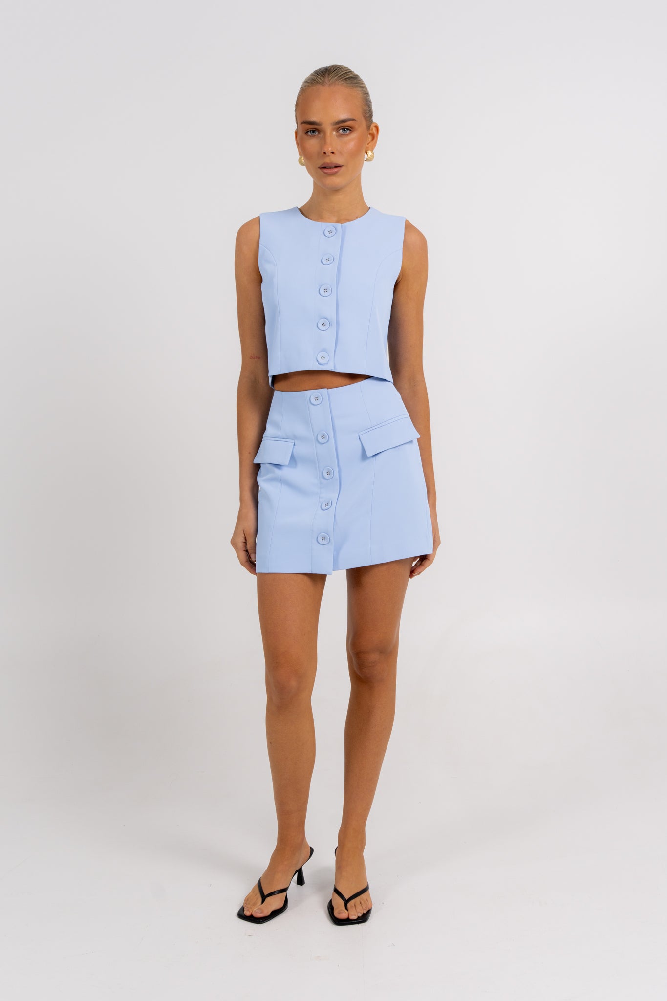 Haider Mini Skirt Cornflower Blue