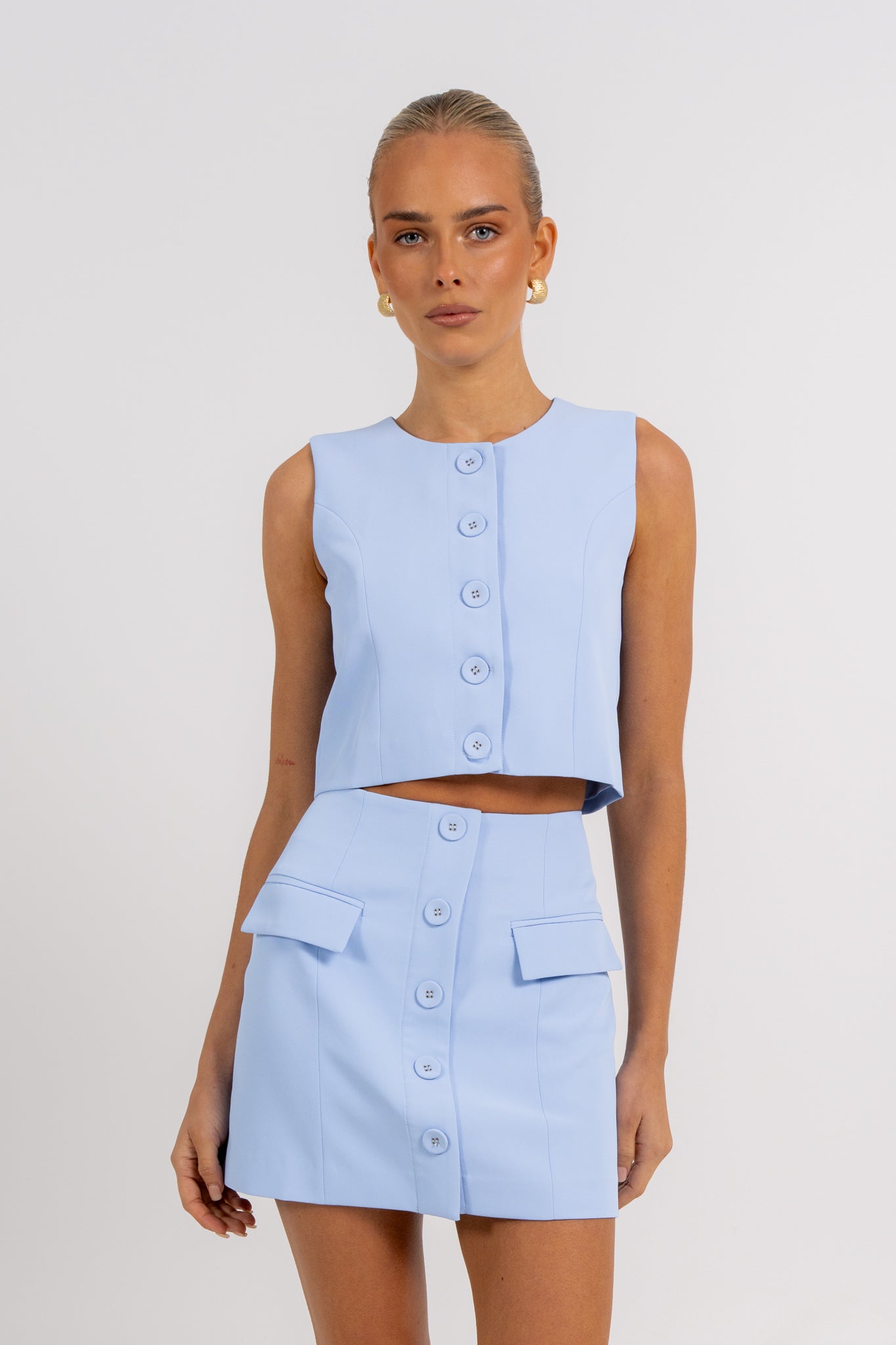 Haider Mini Skirt Cornflower Blue