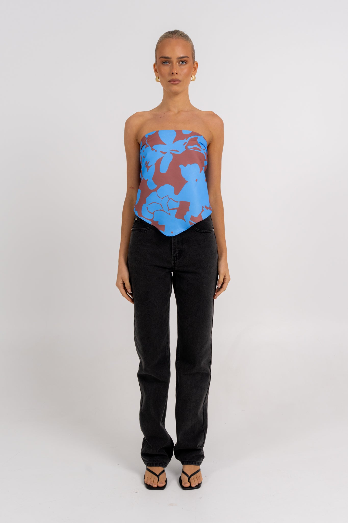 Mimi Scarf Top Azurosa Print