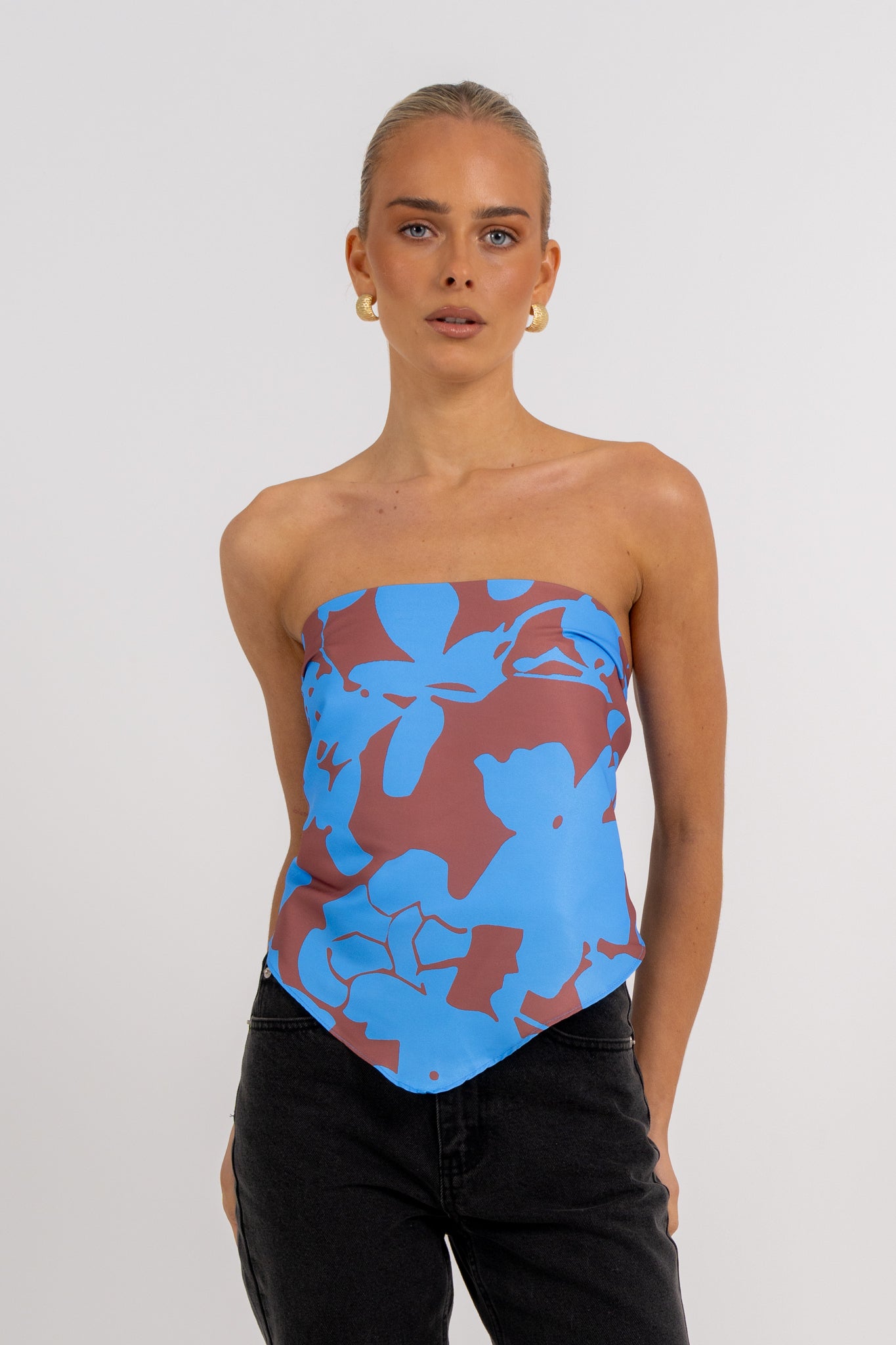 Mimi Scarf Top Azurosa Print