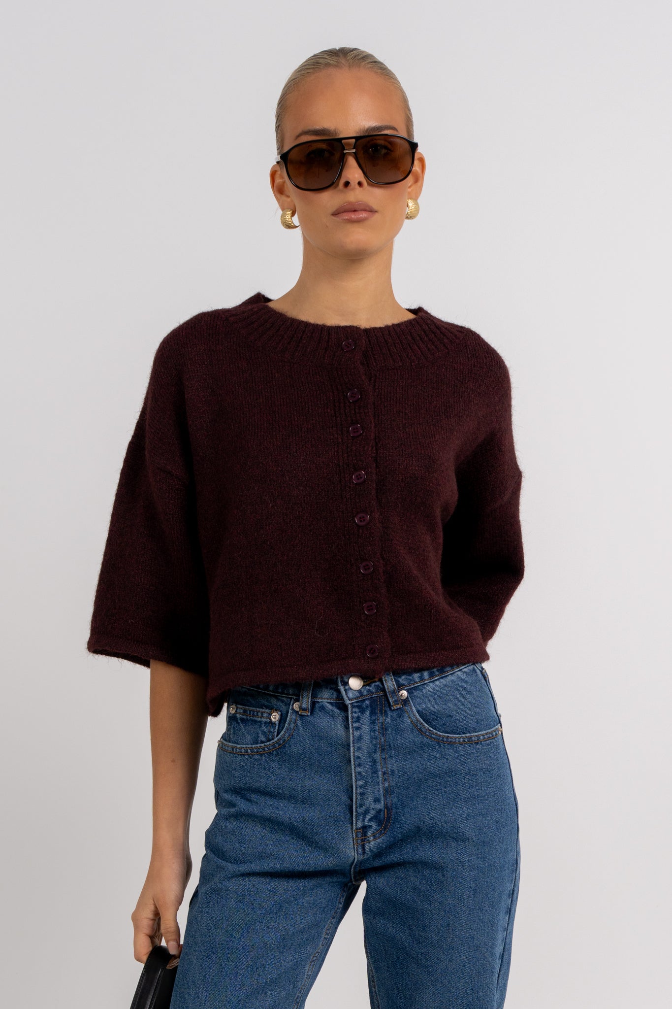 Dallas Cardigan Burgundy