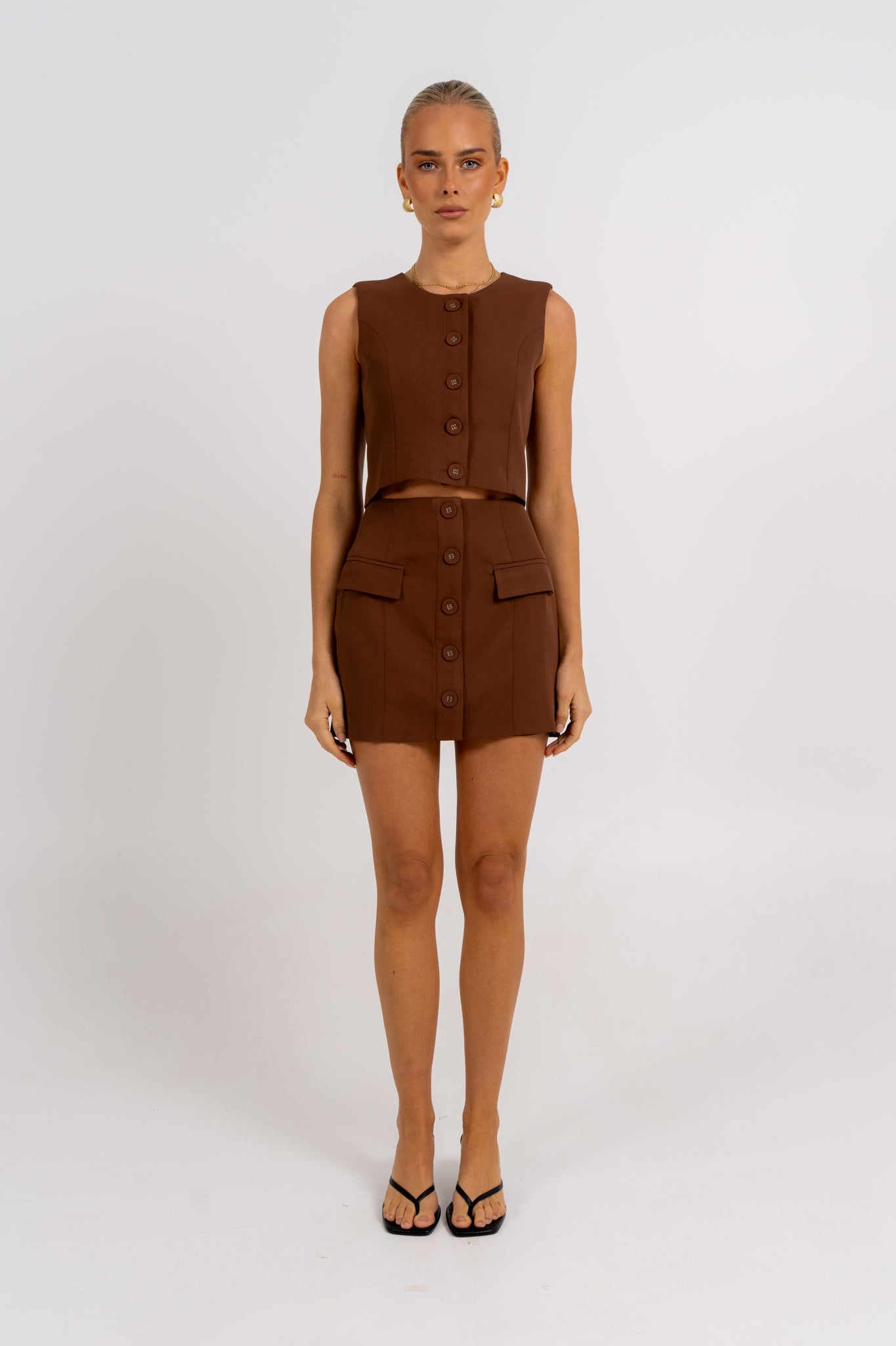 Haider Mini Skirt Chocolate