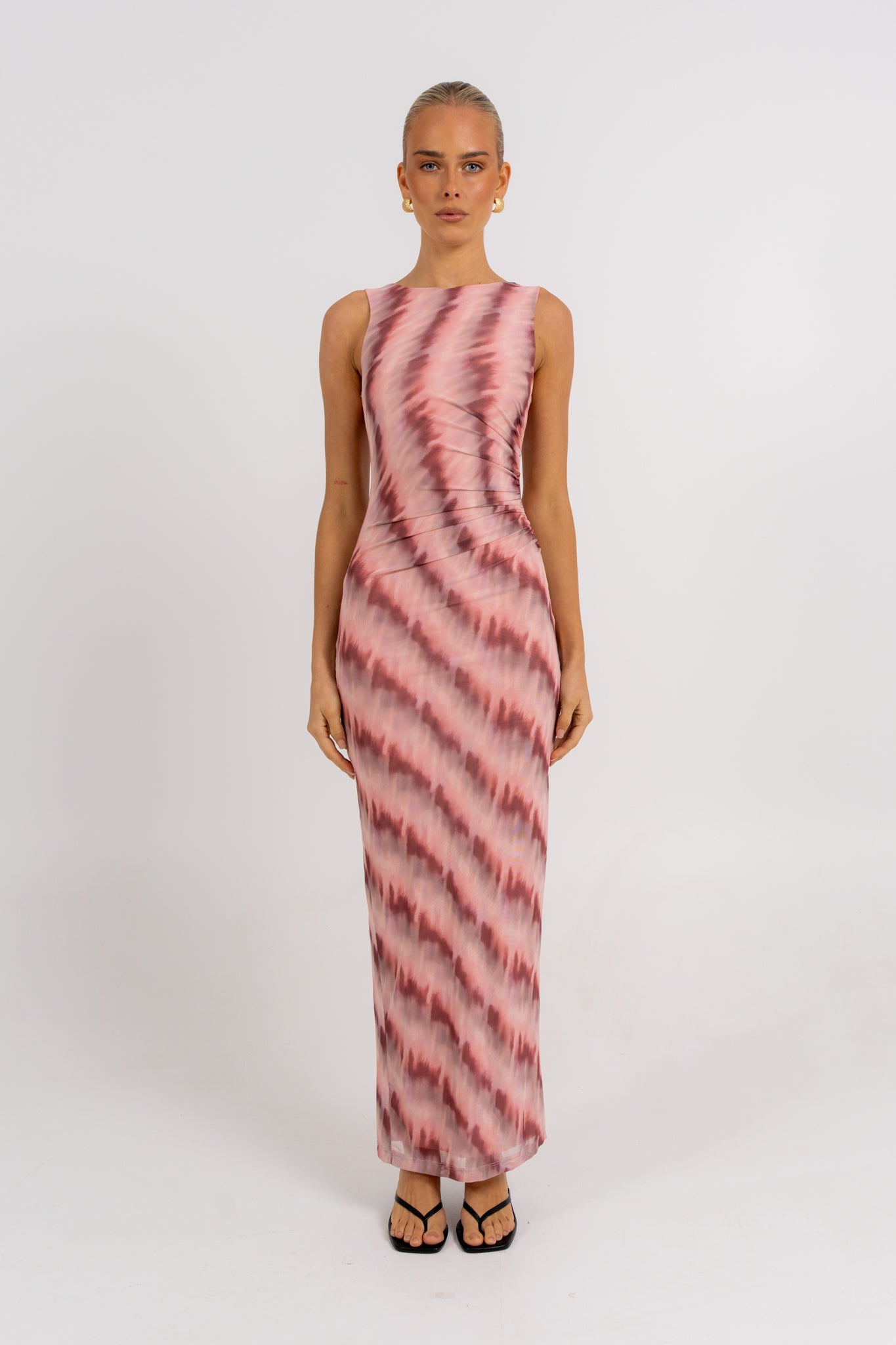 Kayla Maxi Dress Berry Watercolour