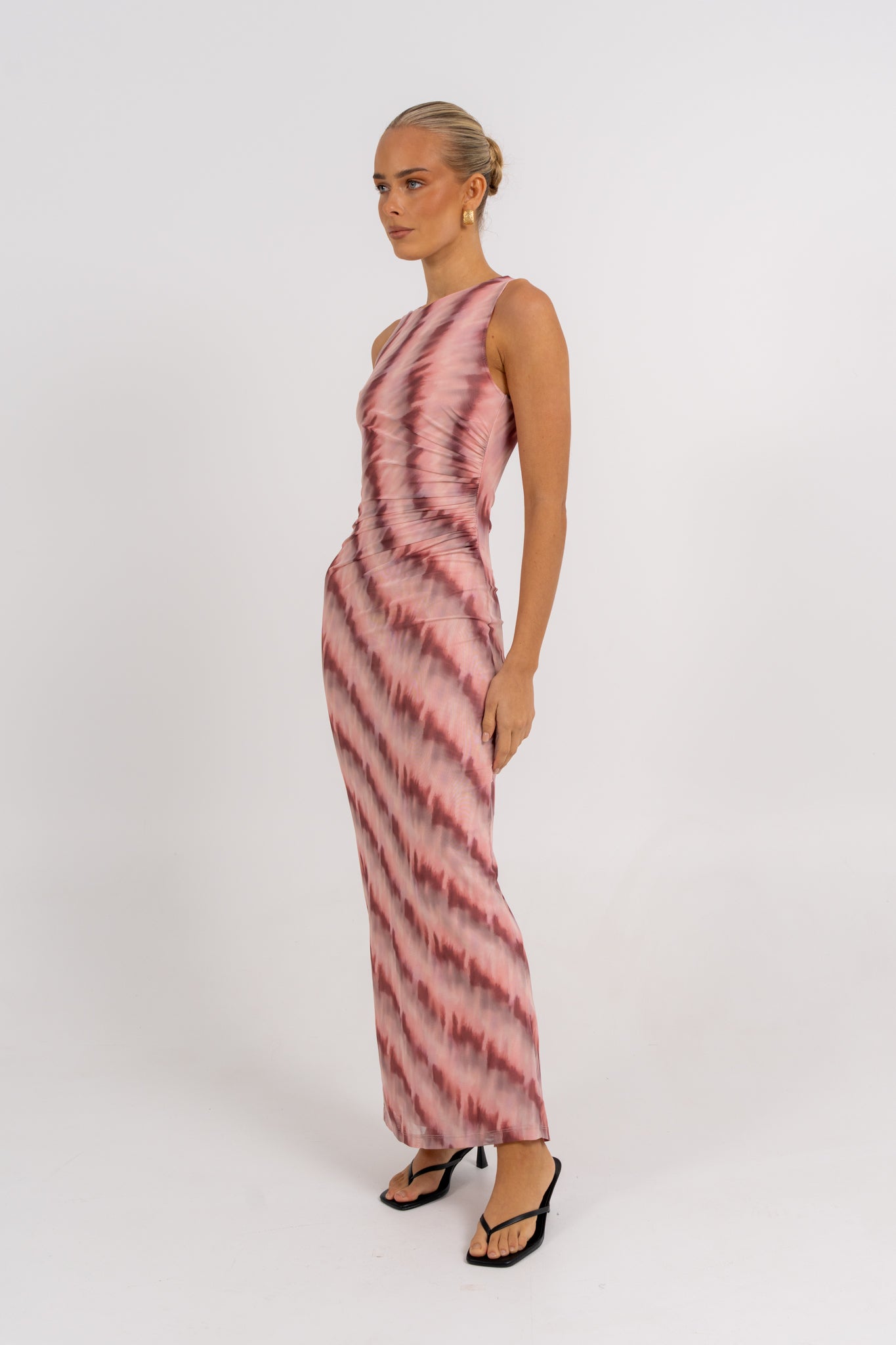 Kayla Maxi Dress Berry Watercolour
