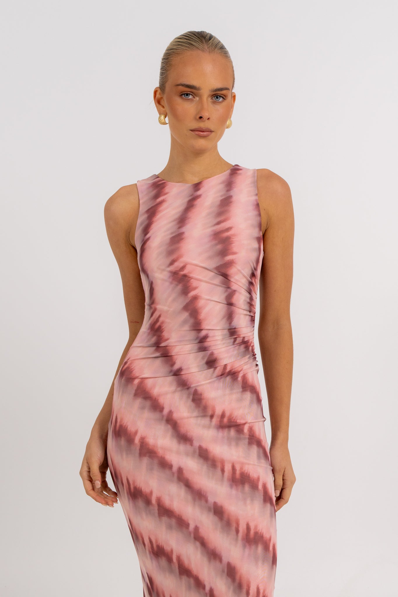 Kayla Maxi Dress Berry Watercolour