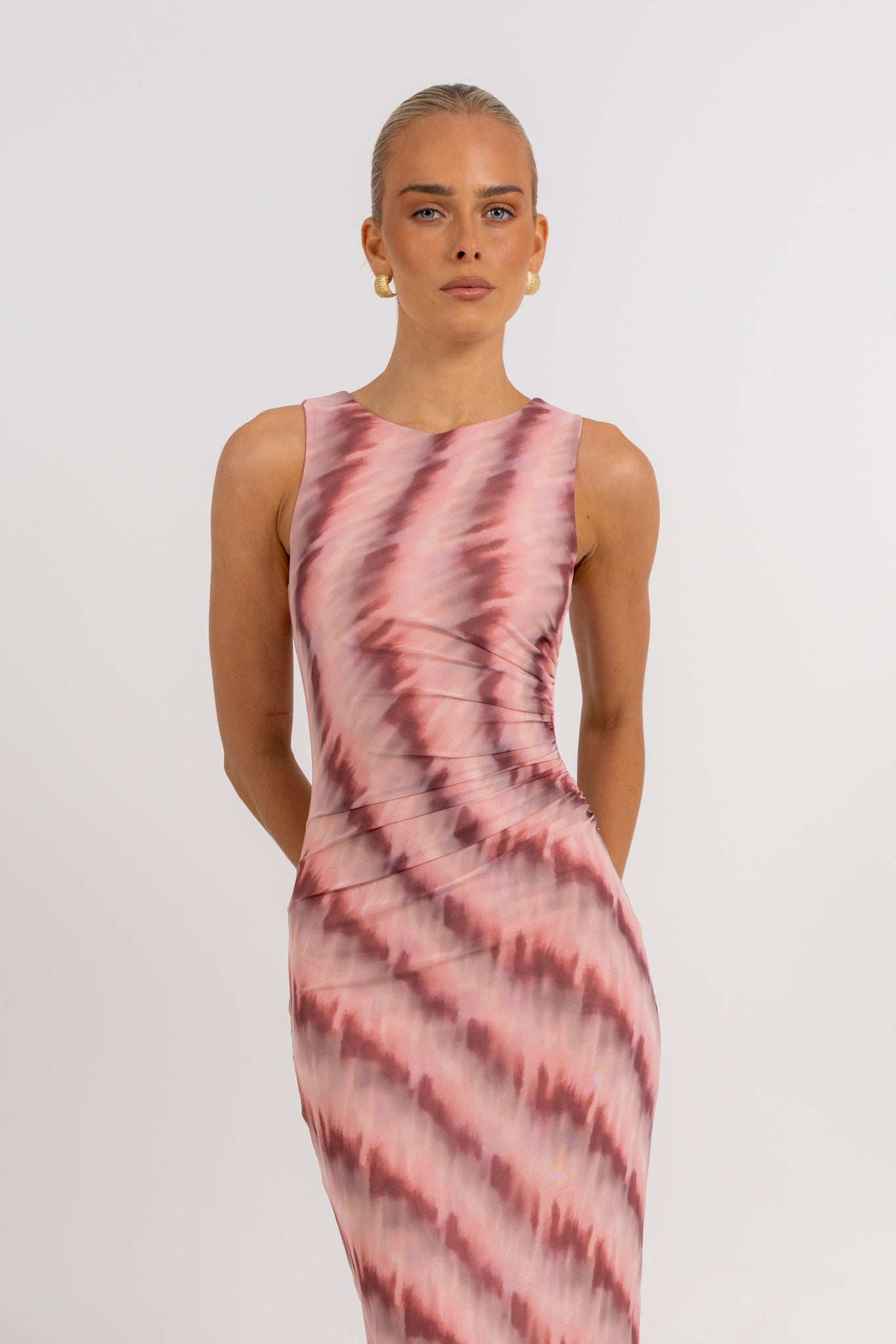 Kayla Maxi Dress Berry Watercolour