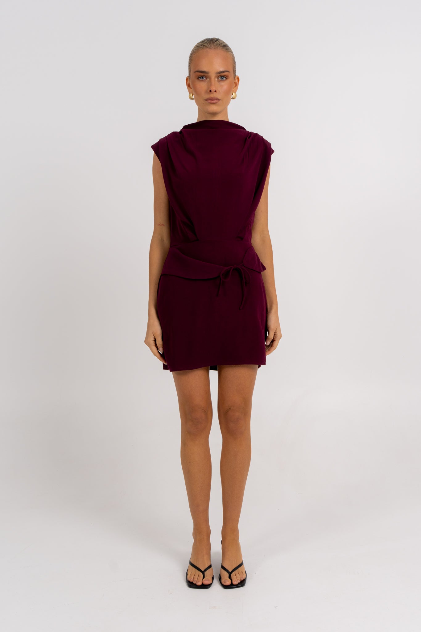 Bryson Mini Dress Burgundy