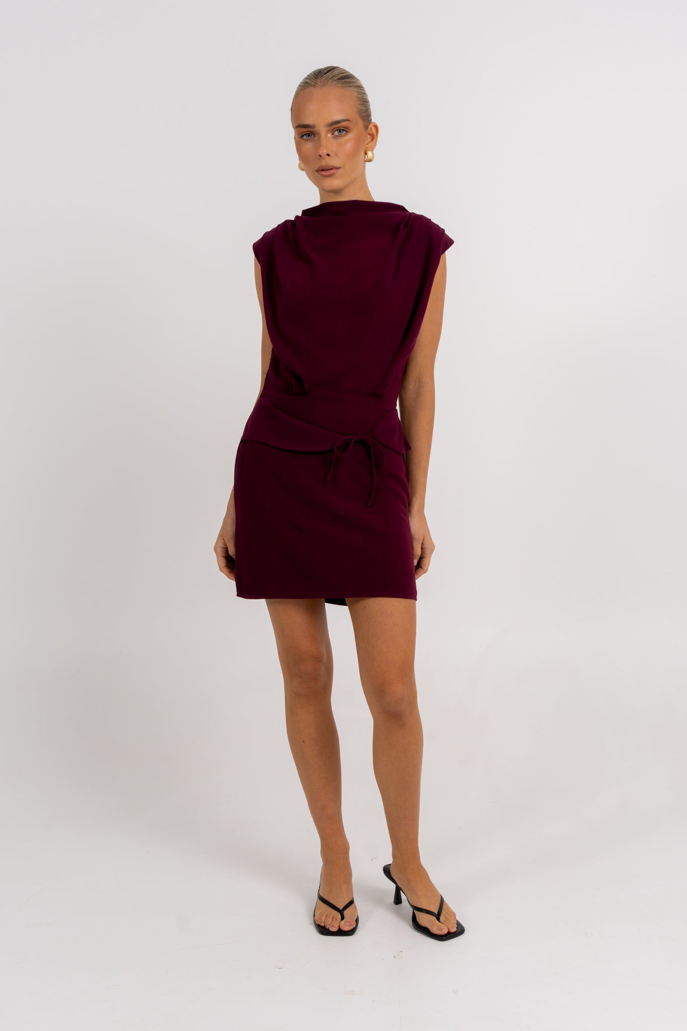 Bryson Mini Dress Burgundy