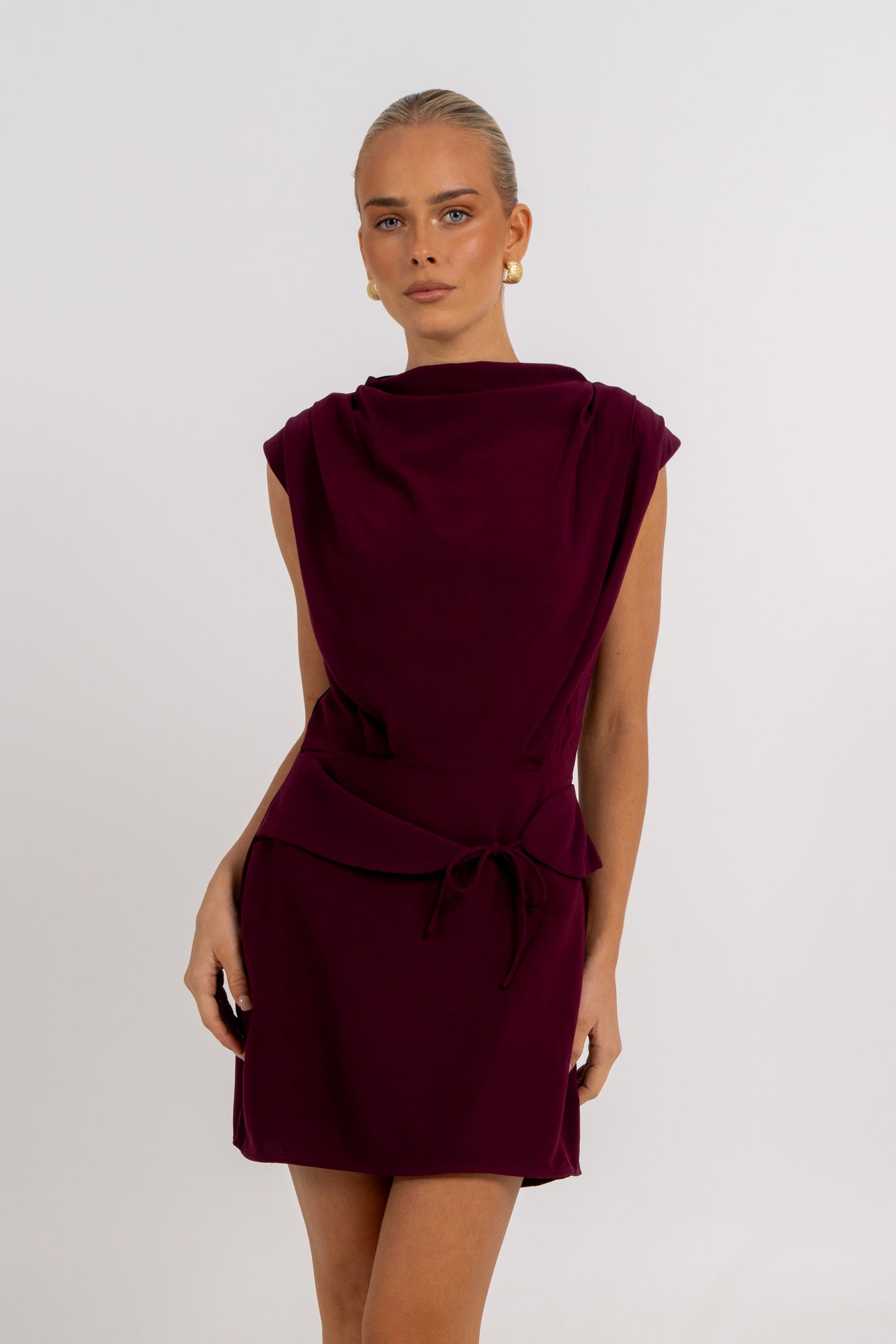 Bryson Mini Dress Burgundy