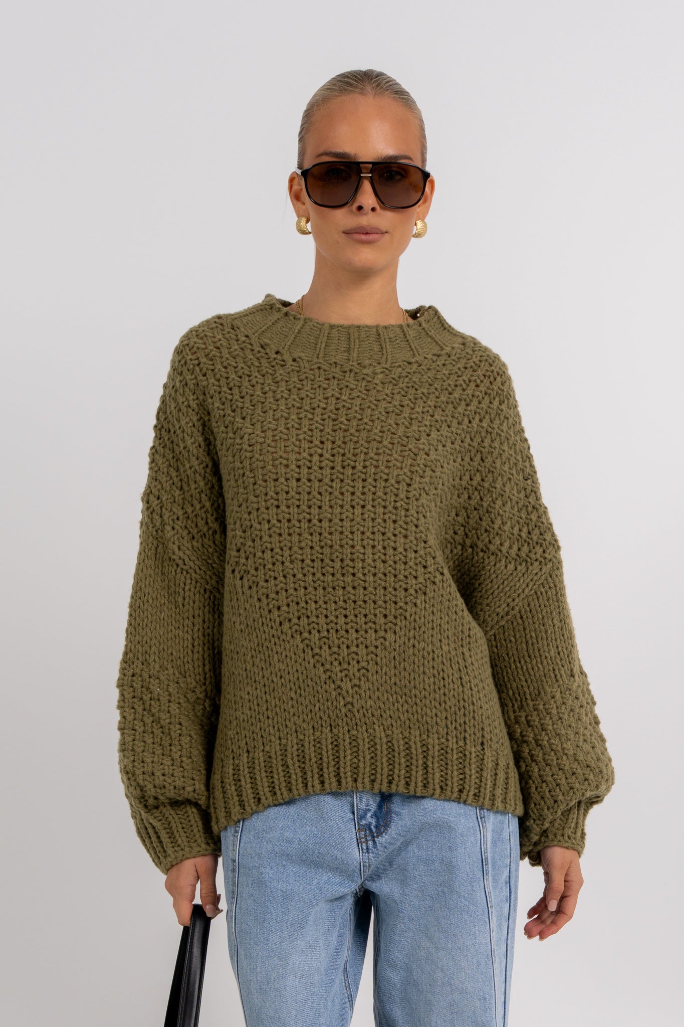 Falla Knit Jumper Khaki
