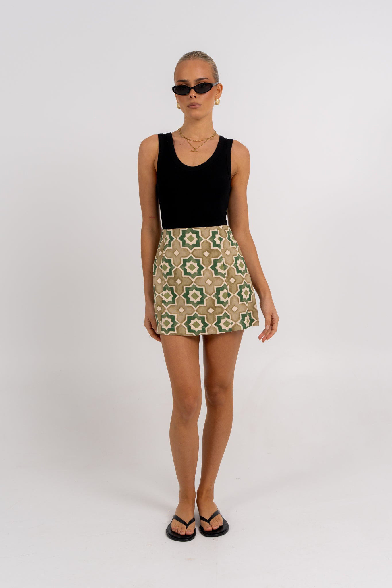 Aprire Mini Skirt Khaki Tile