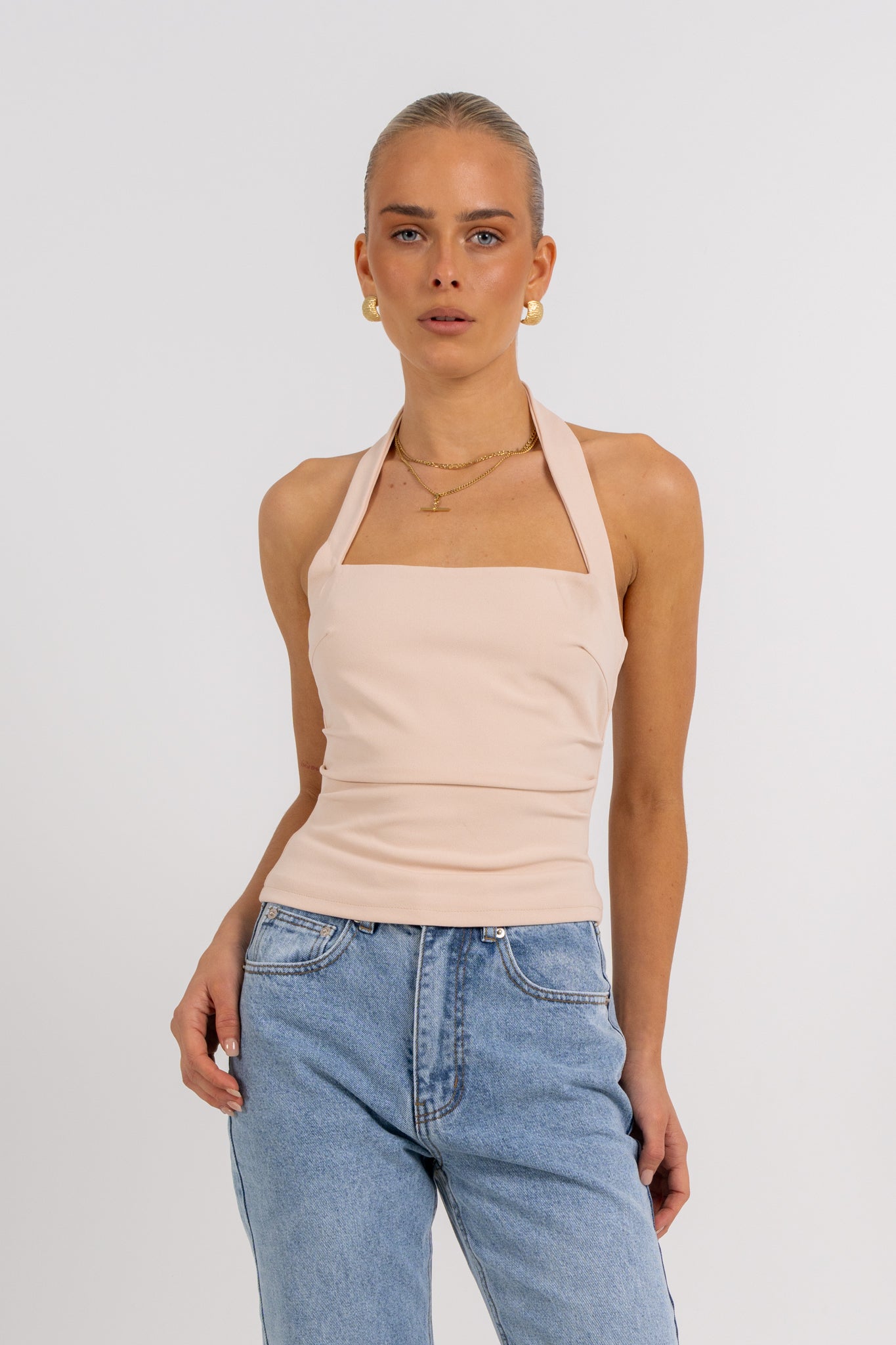 Rilee Halter Top Bone