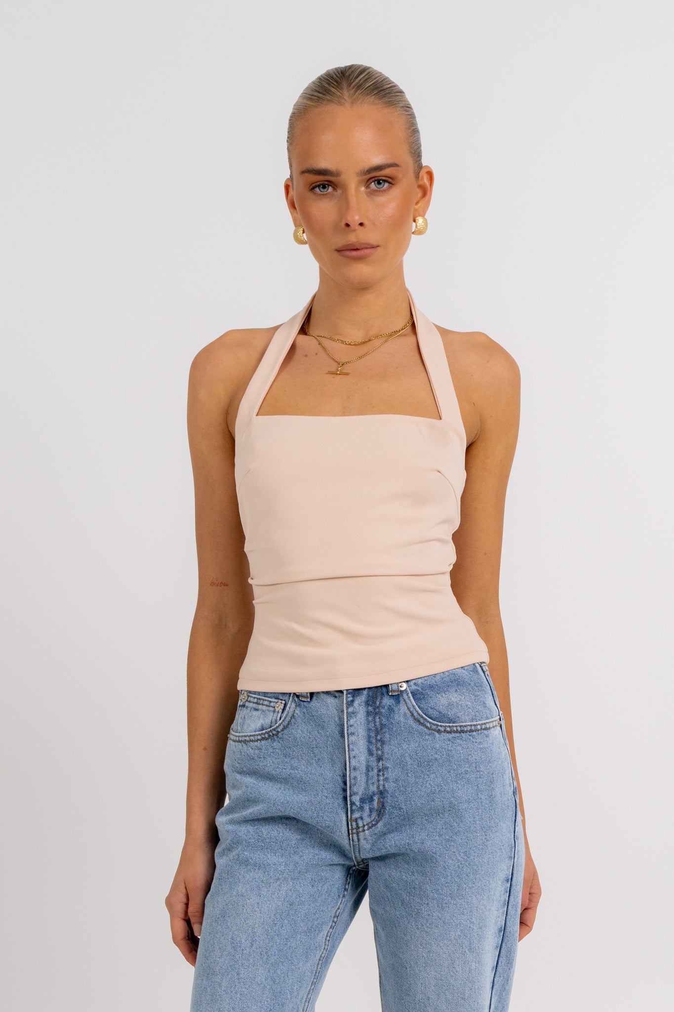 Rilee Halter Top Bone