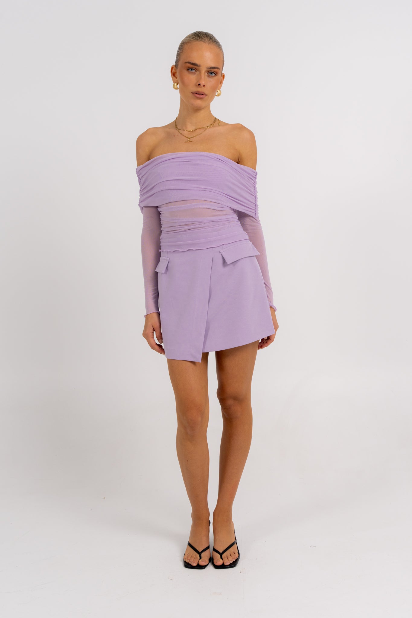 Azrah Mini Skirt Lilac