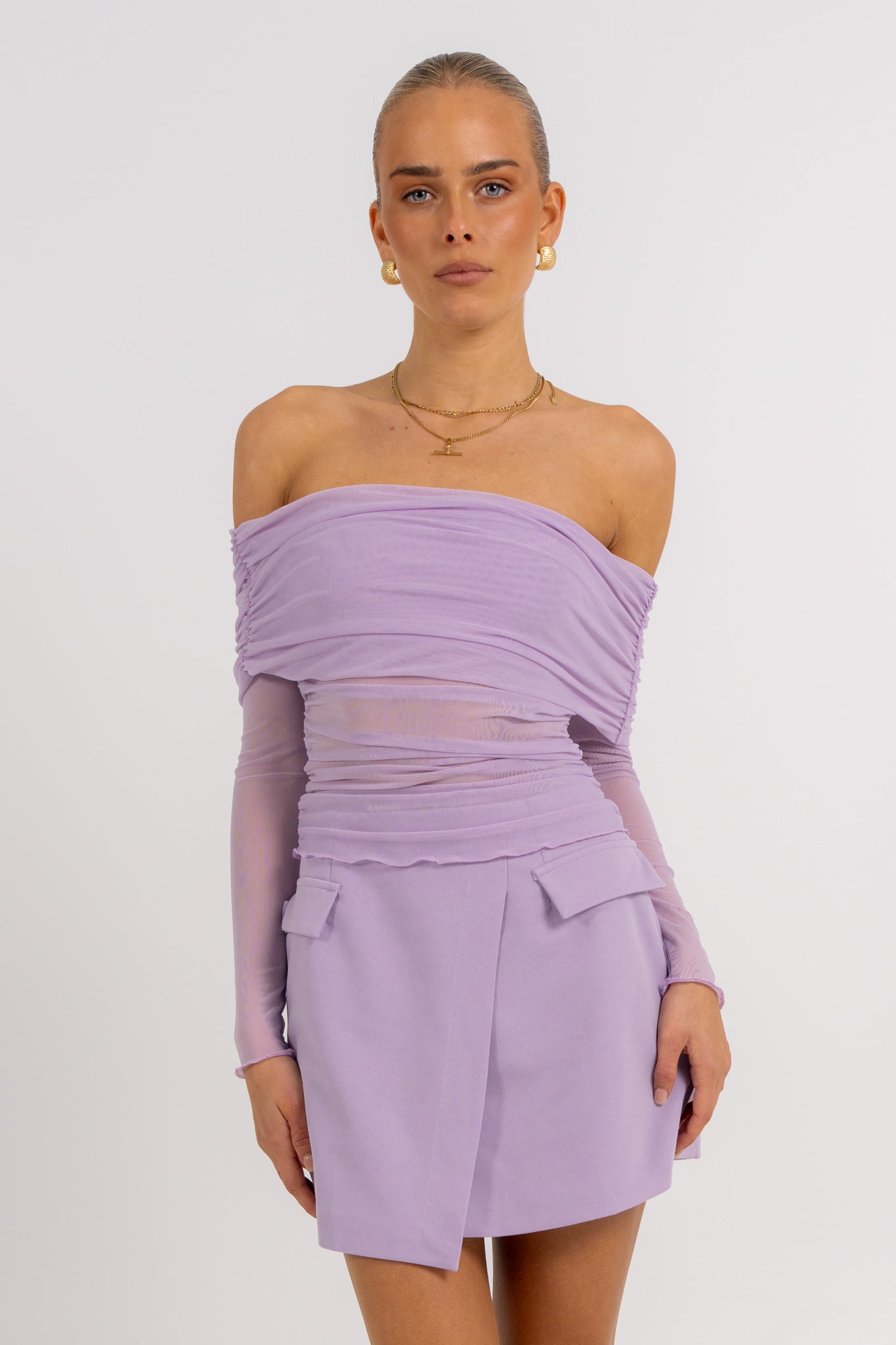 Azrah Mini Skirt Lilac