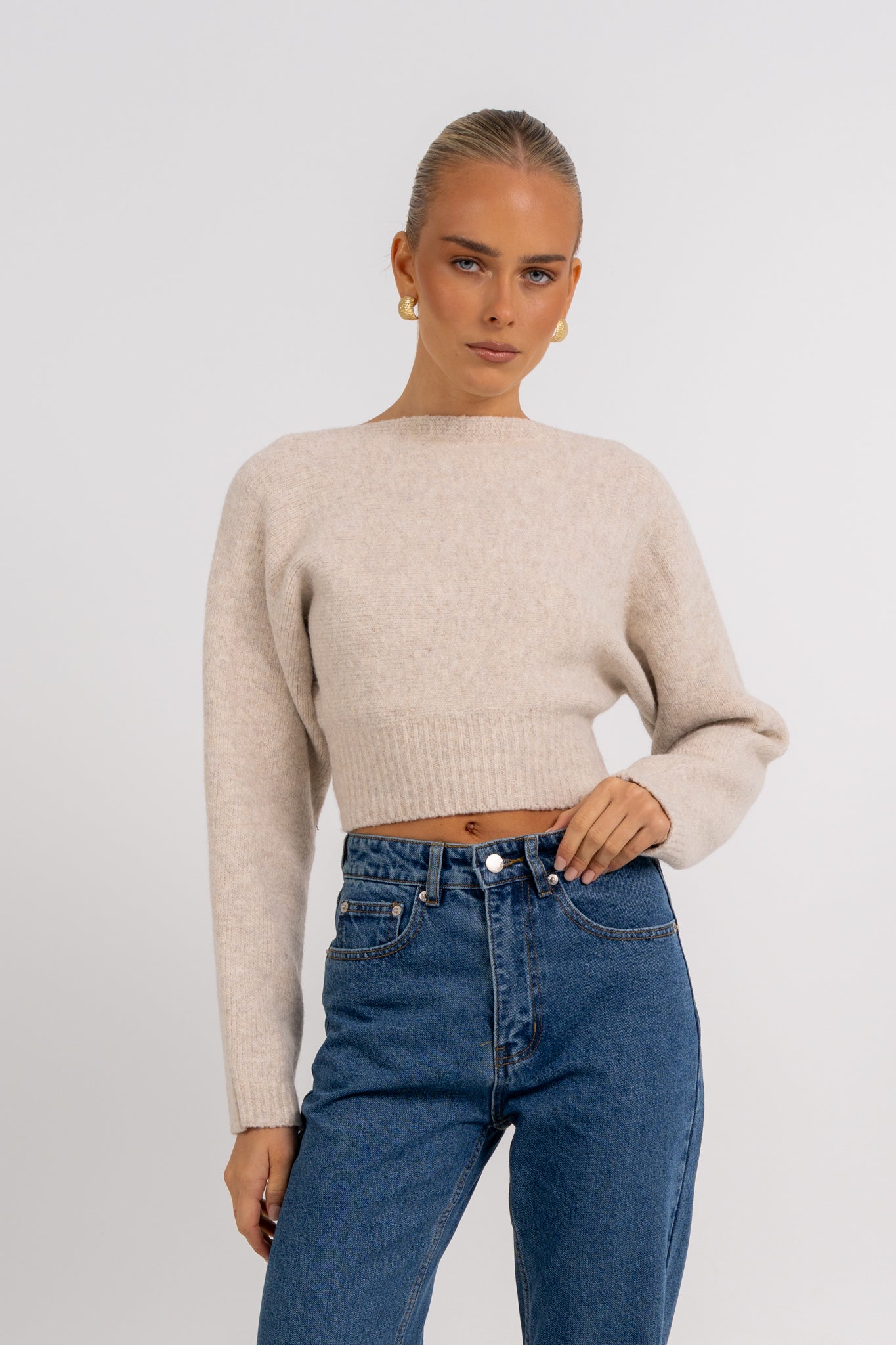 Sorrento Knit Jumper Oat Marle