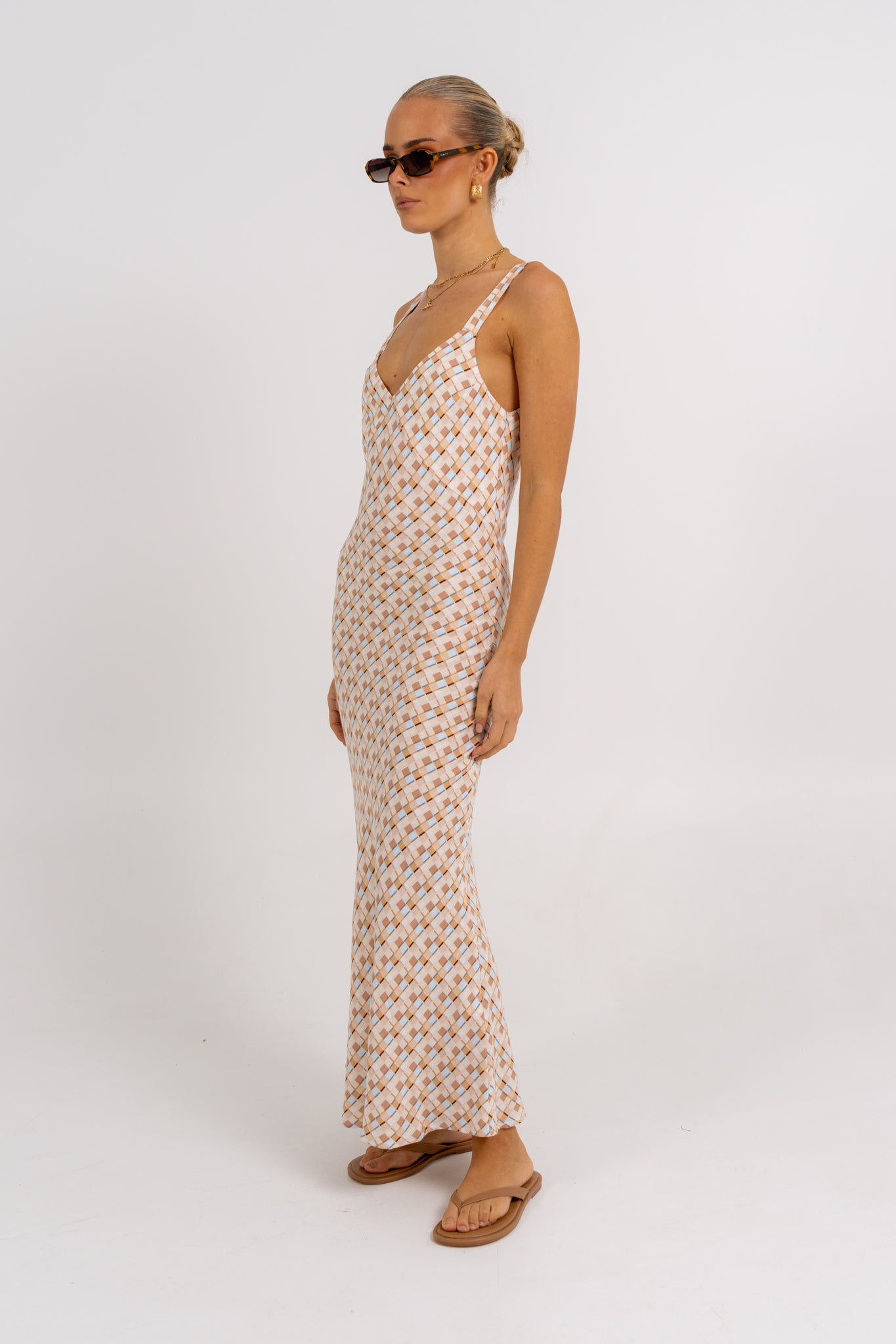 Giro Dress Beige Check