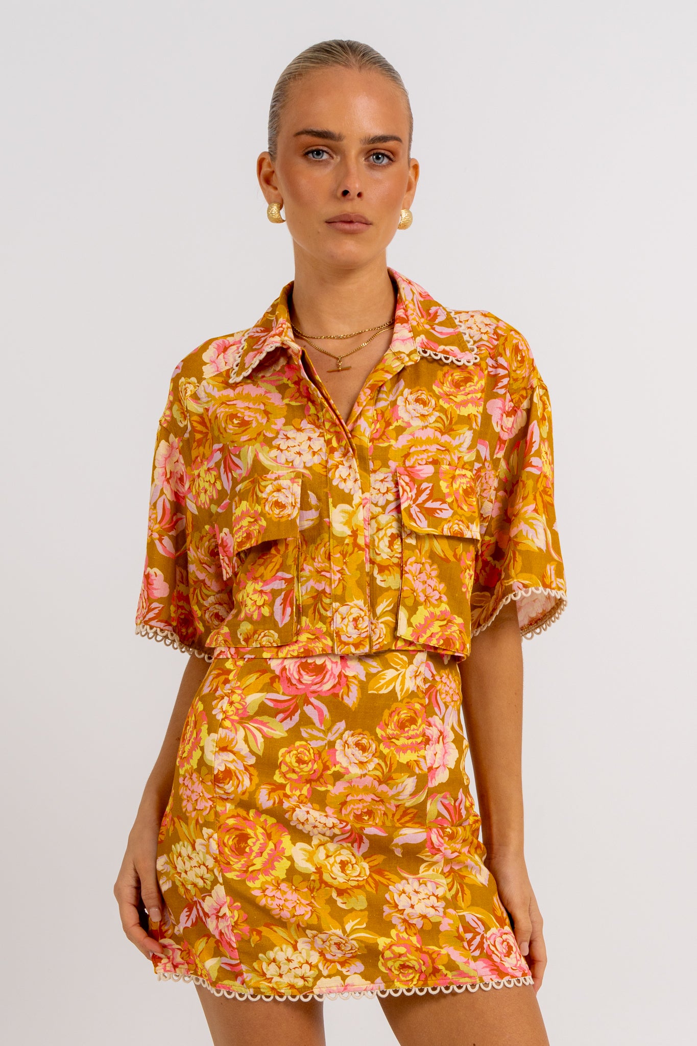 Esimio Shirt Hinterbloom Print