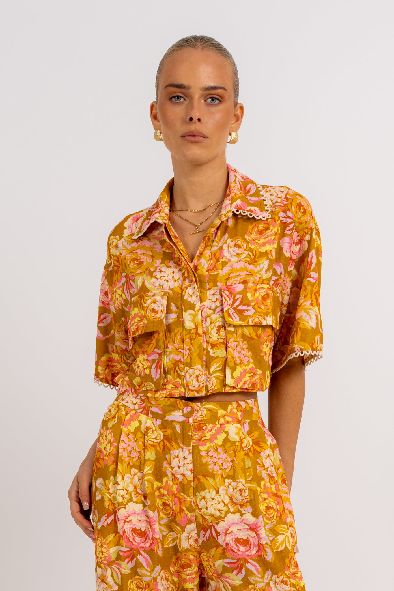 Esimio Shirt Hinterbloom Print