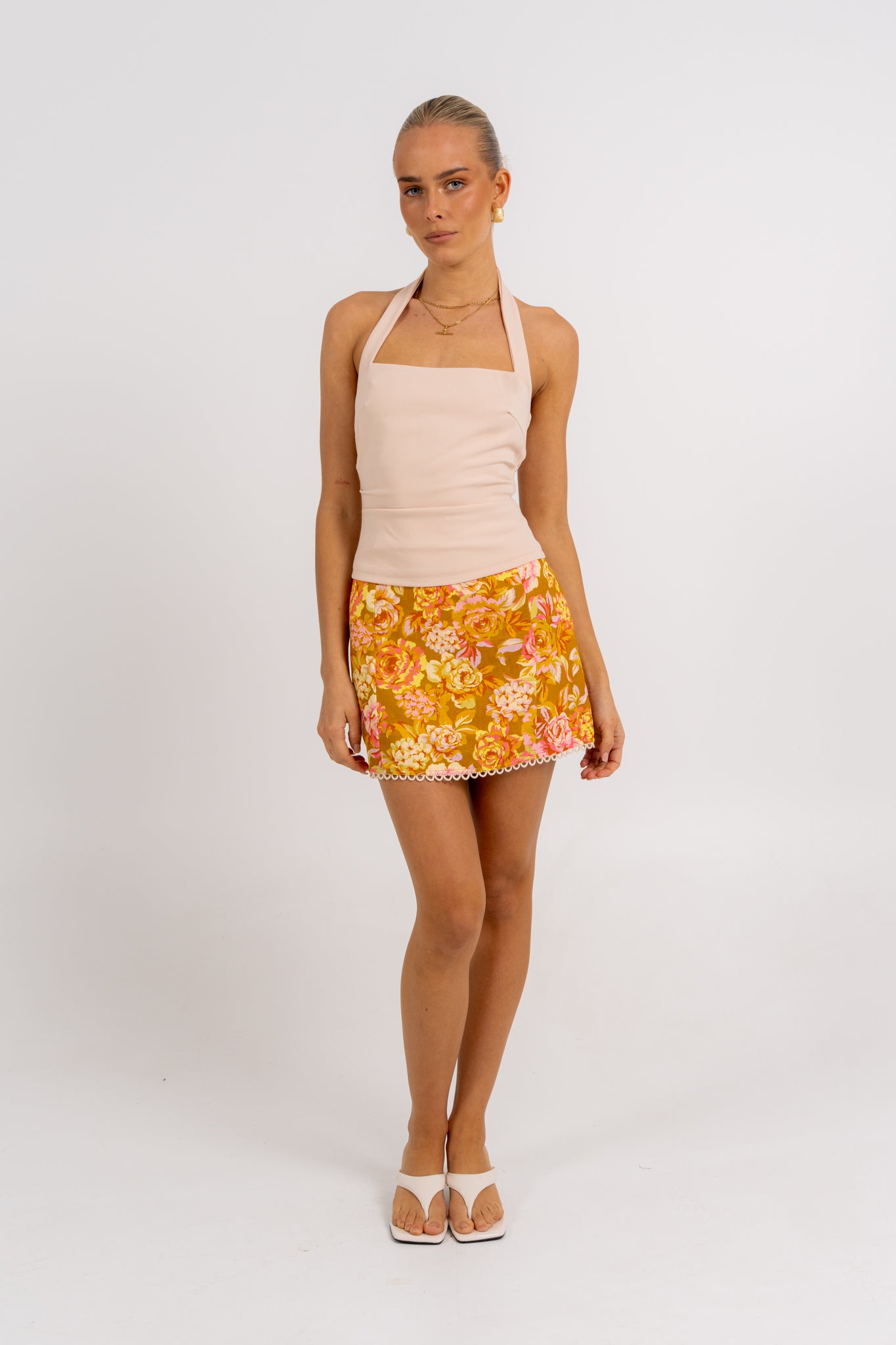 Aprire Mini Skirt Hinterbloom Print