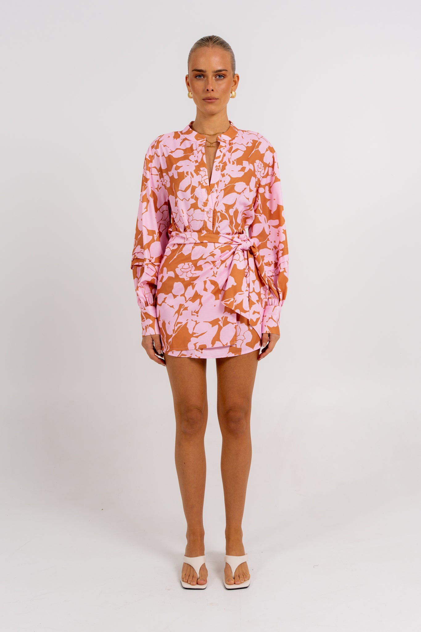 Vigo Mini Skirt Tan Floral